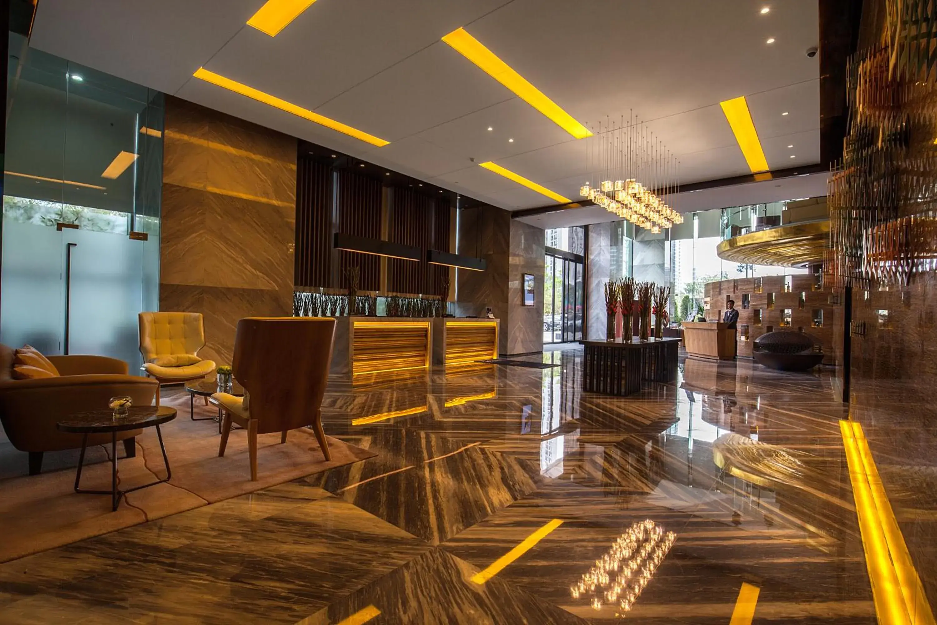Lobby or reception in Shenzhen Futian Wyndham Grand Lobby or reception in Shenzhen Futian Wyndham Grand