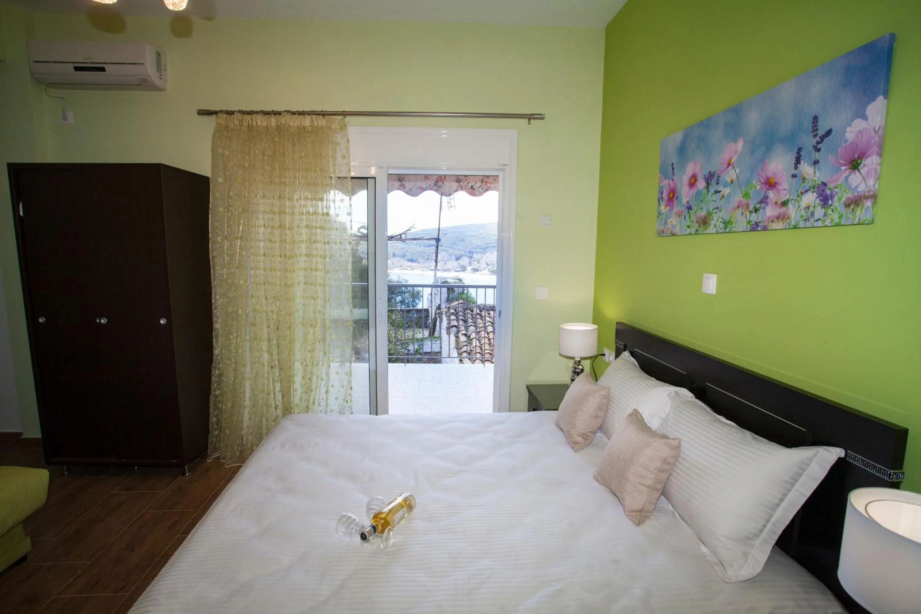 Bed in Paraskevi's Luxury Studios