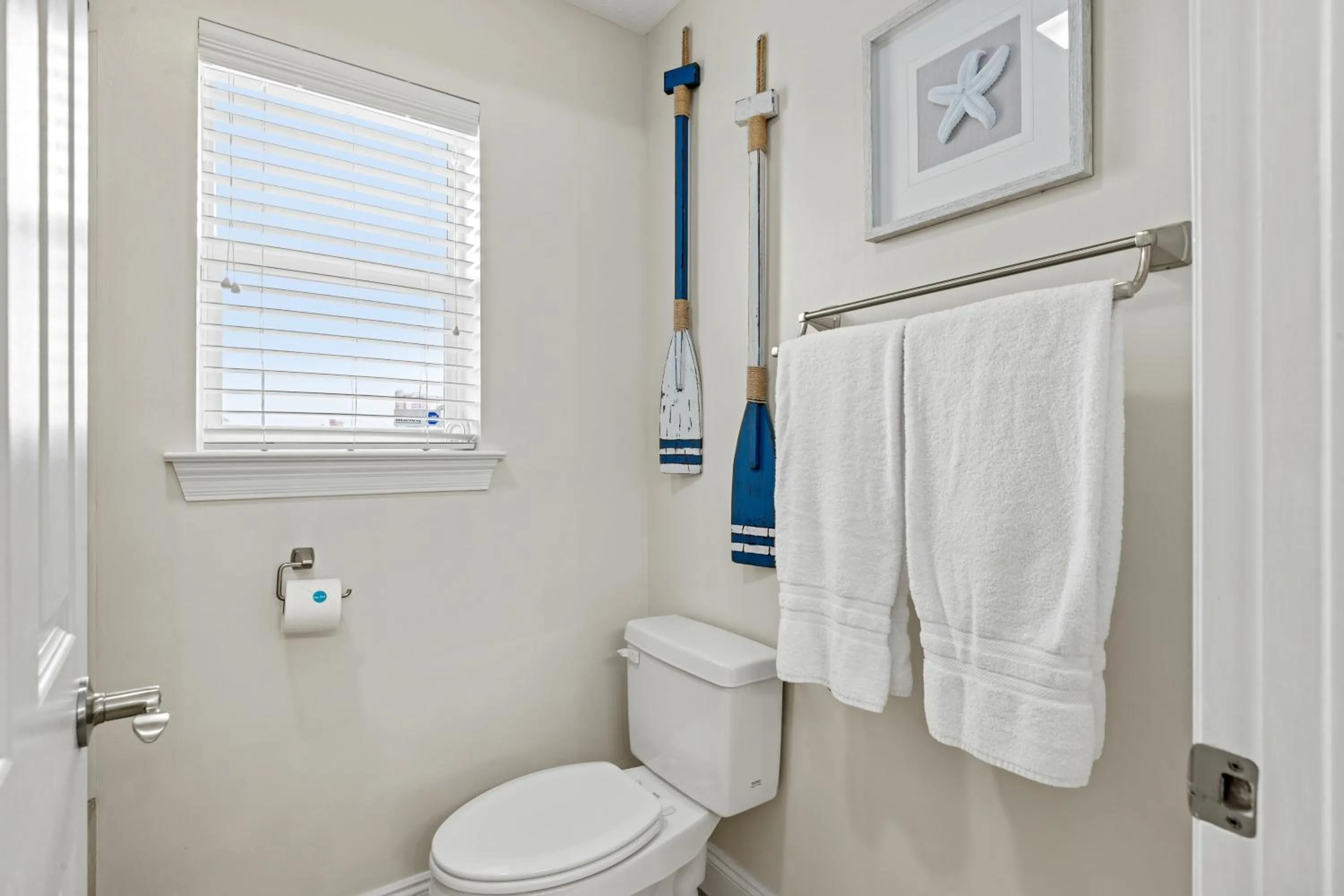 Bathroom in Escape to Sand Dollar Holler: Coastal Retreat, 3 Beds, 25 Baths, Sleeps 10!