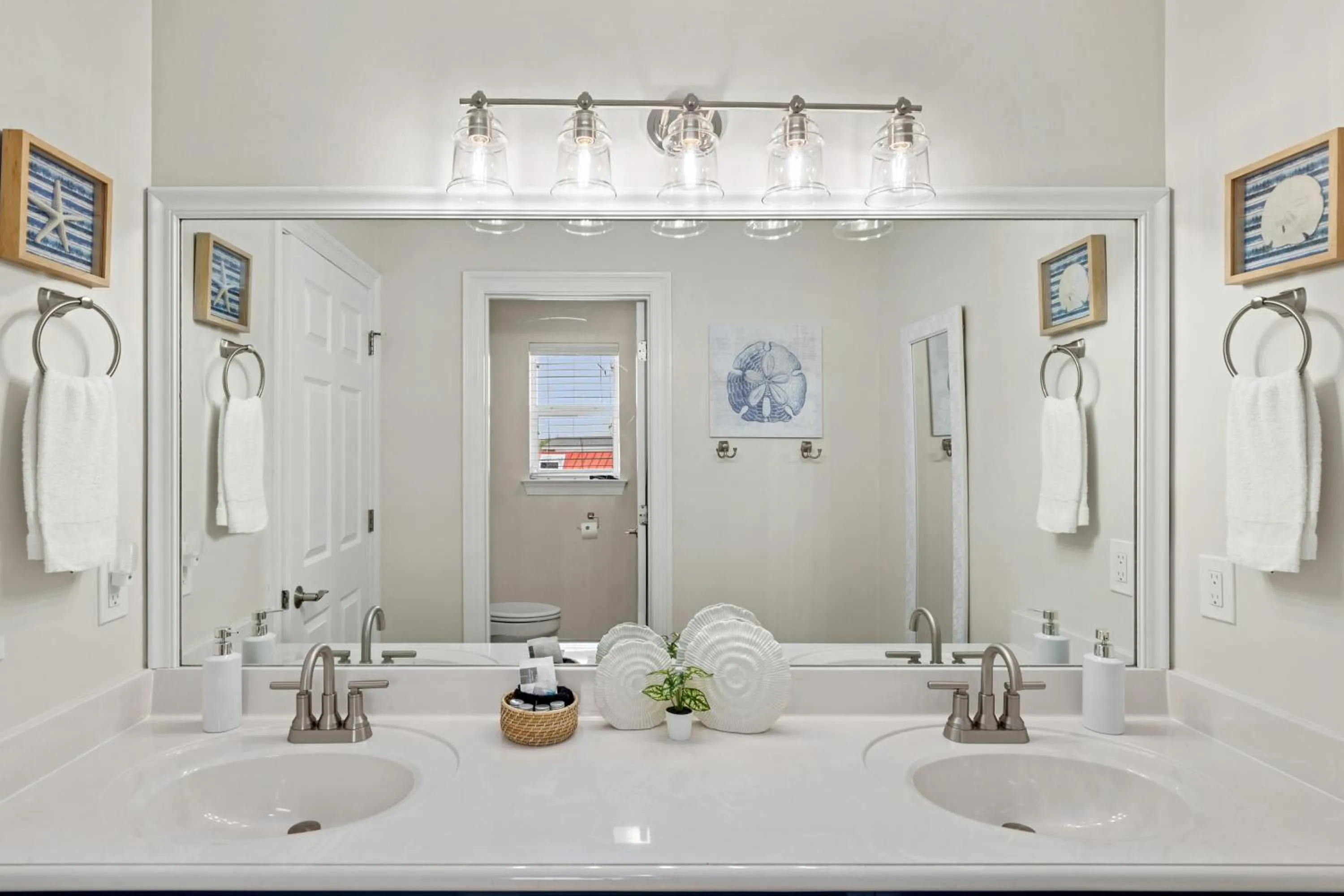 Bathroom in Escape to Sand Dollar Holler: Coastal Retreat, 3 Beds, 25 Baths, Sleeps 10!