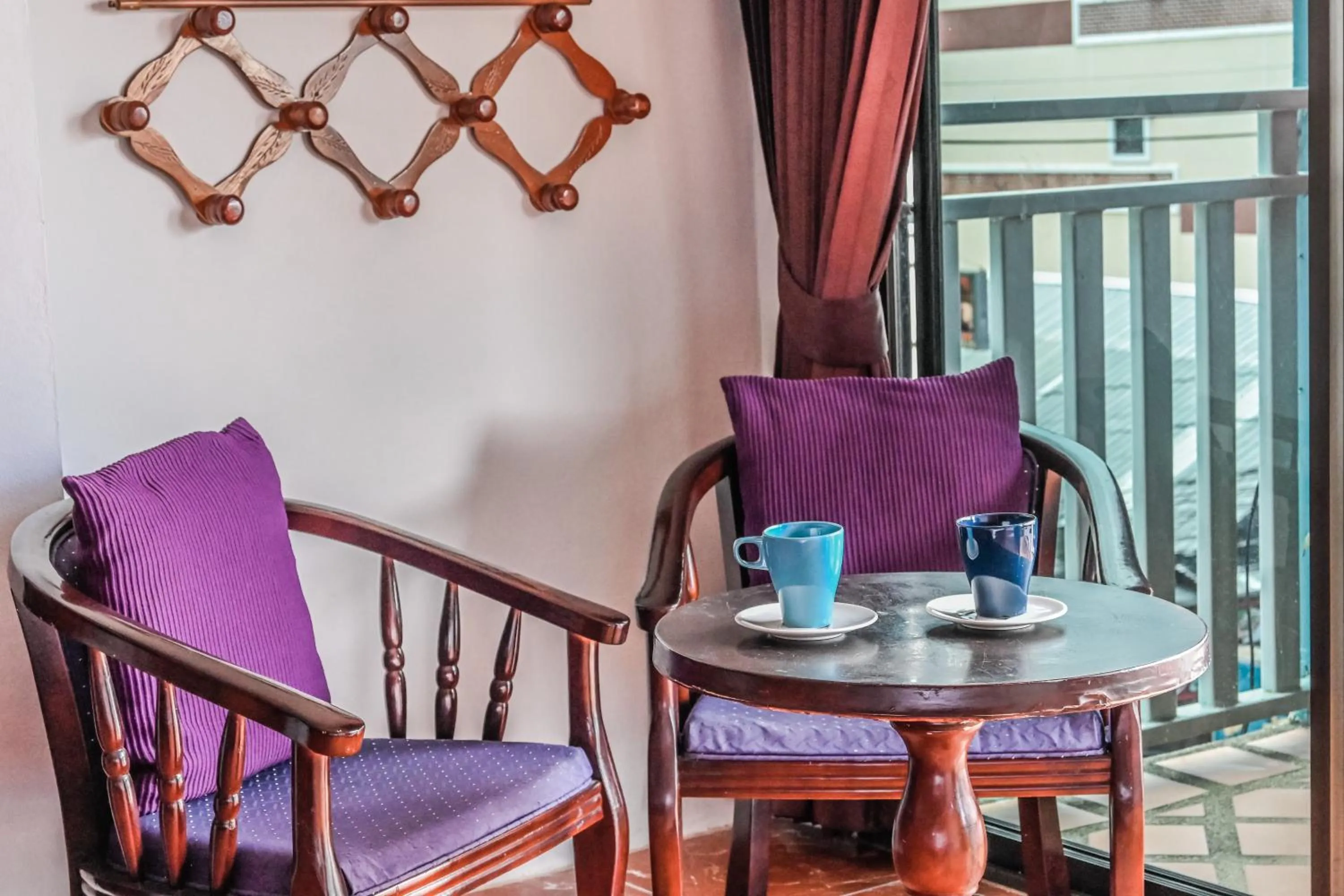 Seating area in Sugar and Spice Inn