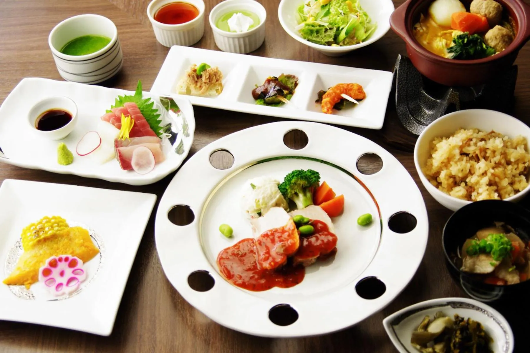 Food close-up in Hakone Lake Hotel