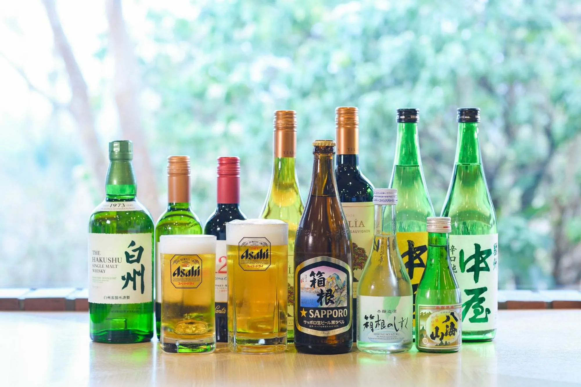 Alcoholic drinks in Hakone Lake Hotel