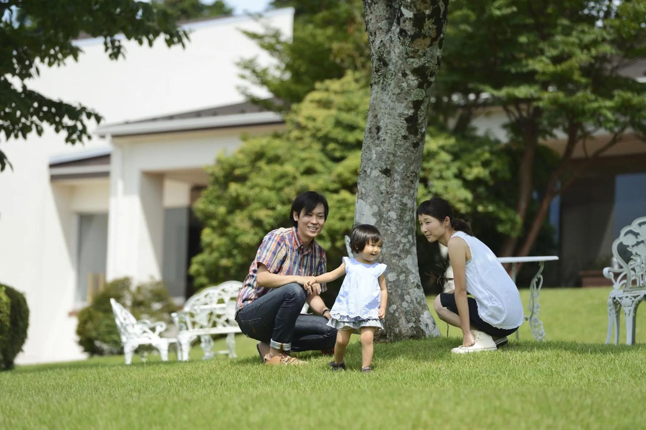People, Garden in Hakone Lake Hotel
