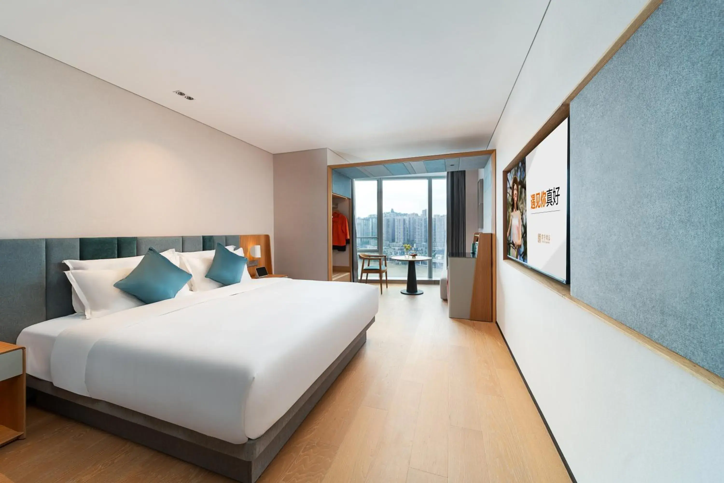 Photo of the whole room, Bed in Pagoda Hotel Of SSAW ChongQing International Land-sea Photo of the whole room, Bed in Pagoda Hotel Of SSAW ChongQing International Land-sea