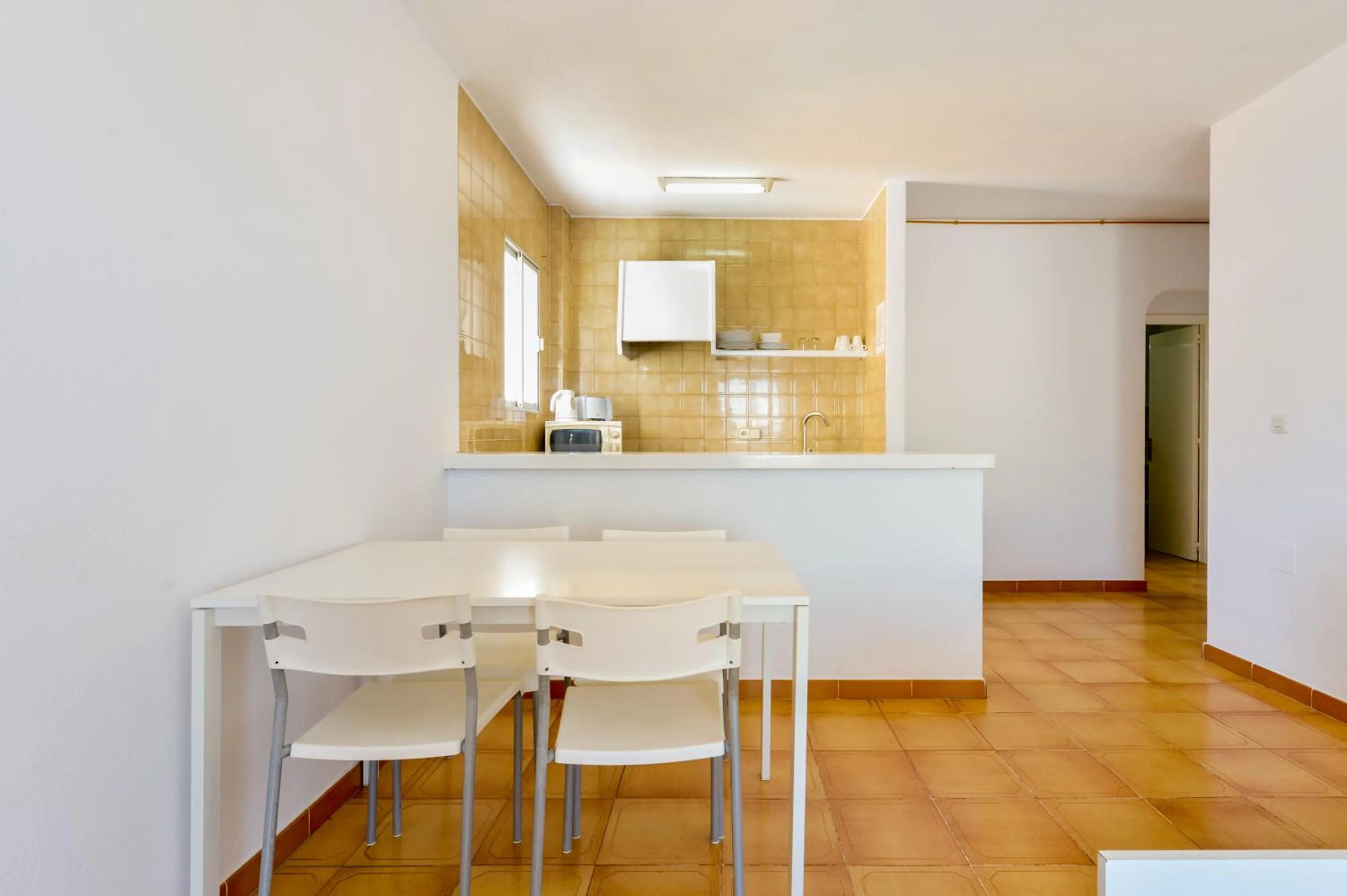 Kitchen or kitchenette in Apartamentos San Antonio Beach