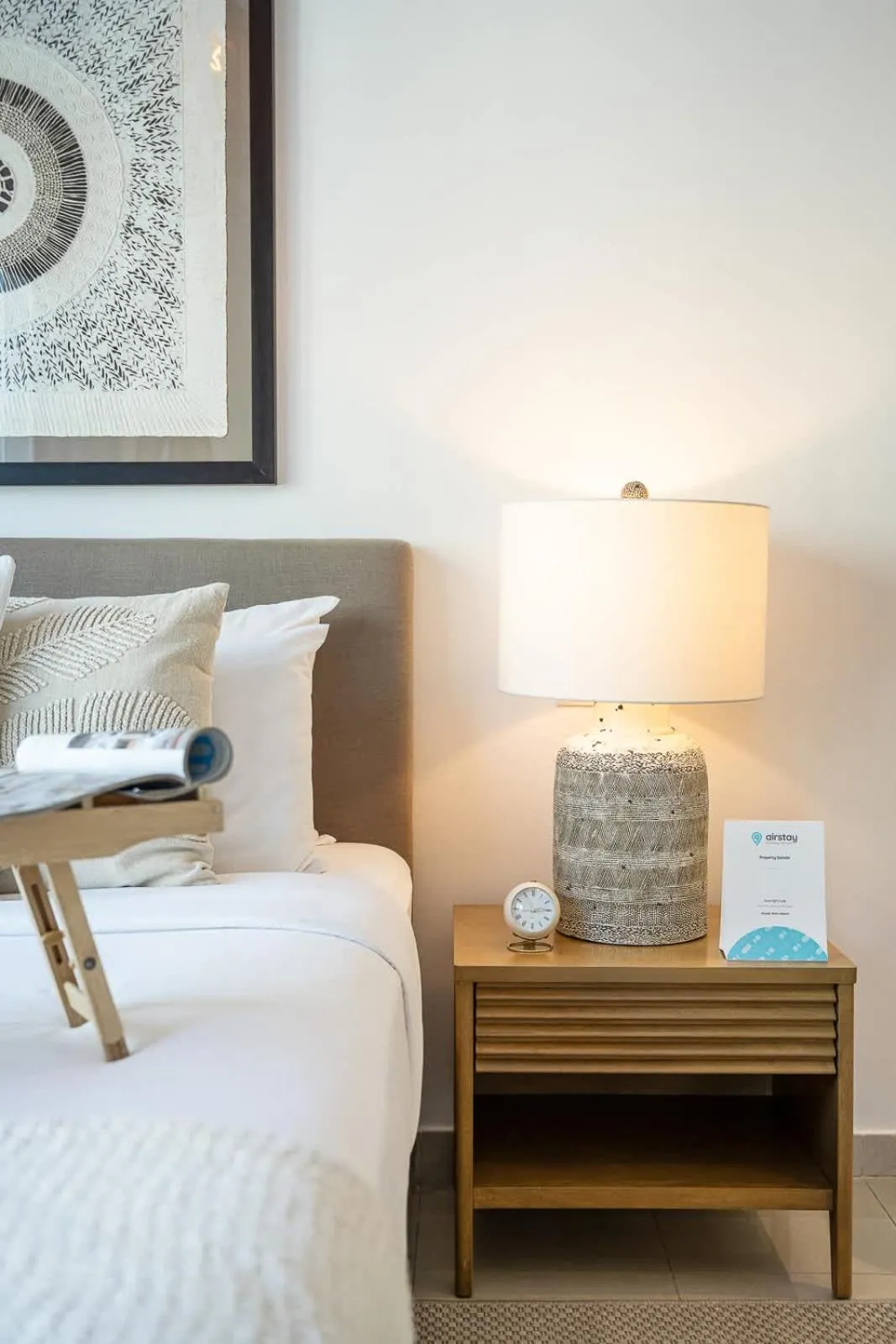 Bed in Airstay - Chic Studio - Marina View - Dubai Marina - Monthly Offer Available