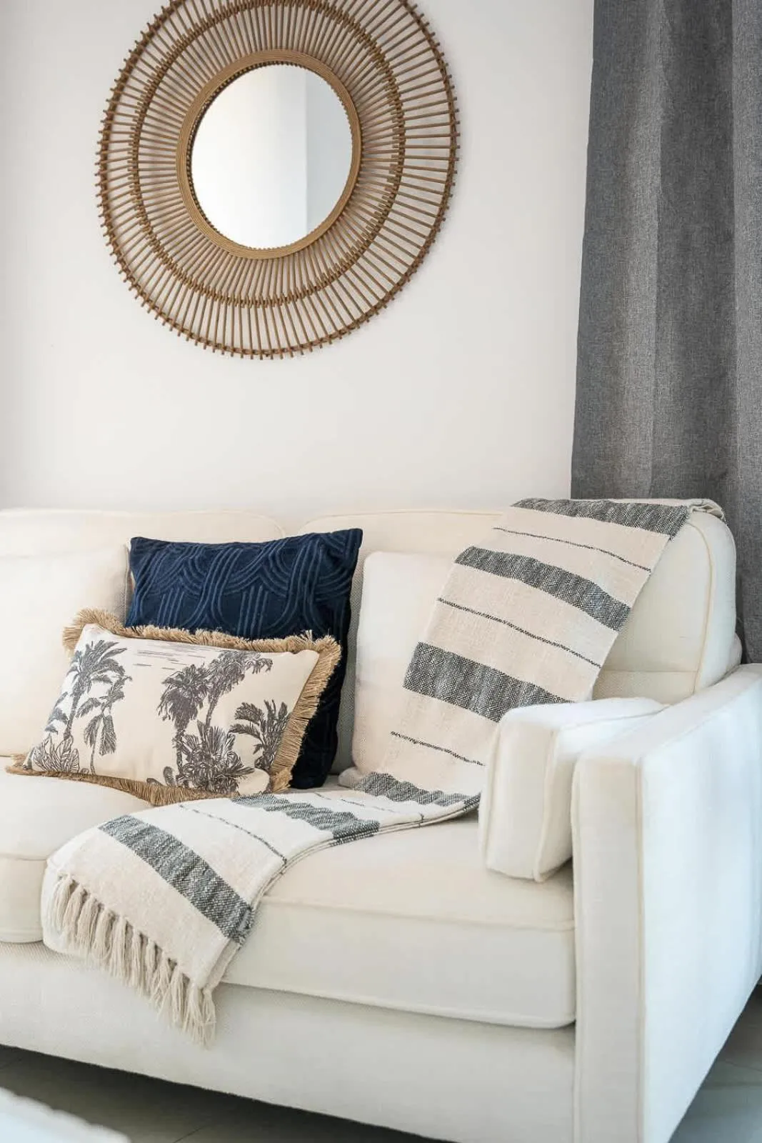 Living room, Bed in Airstay - Chic Studio - Marina View - Dubai Marina - Monthly Offer Available