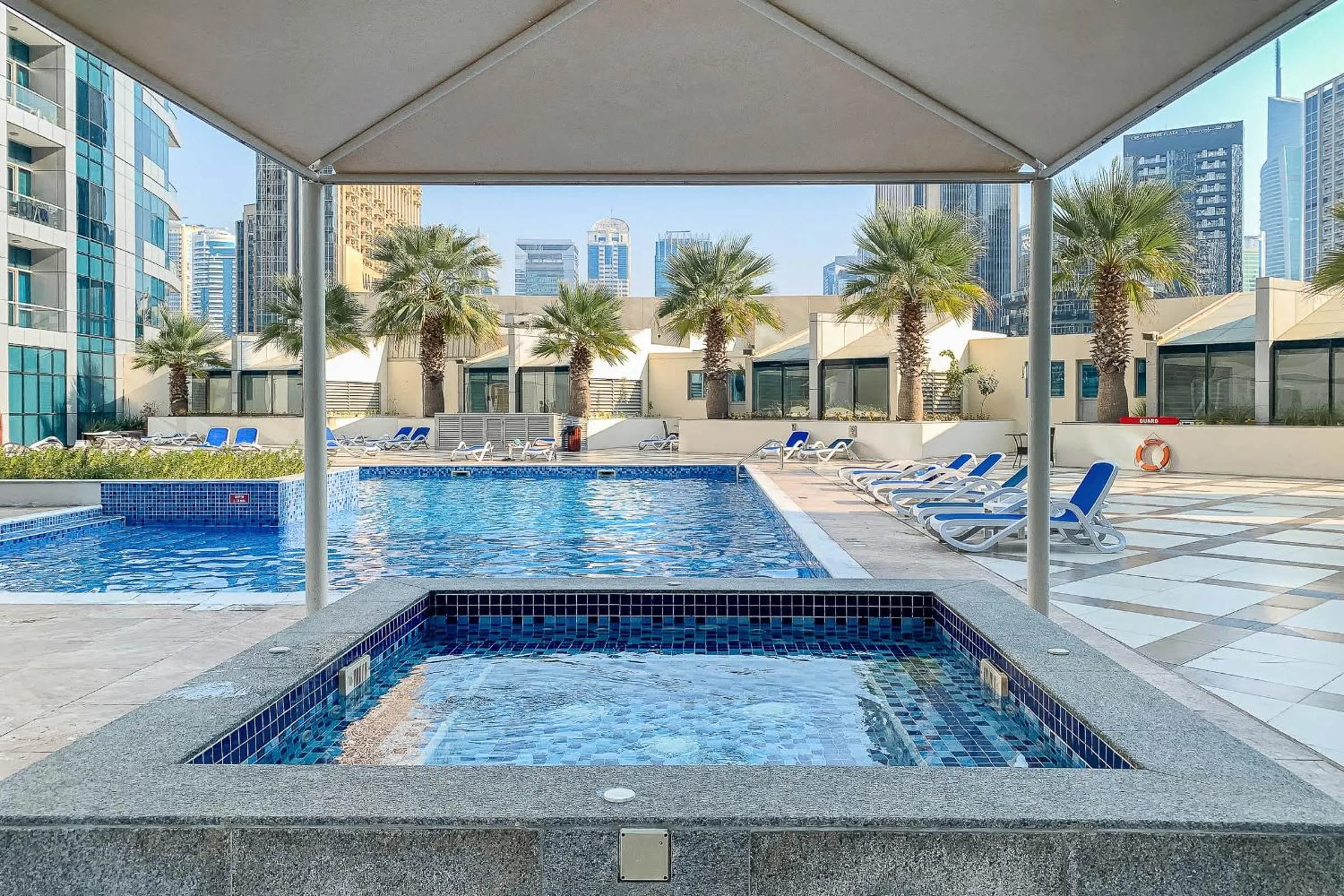 Swimming pool in Airstay - Chic Studio - Marina View - Dubai Marina - Monthly Offer Available
