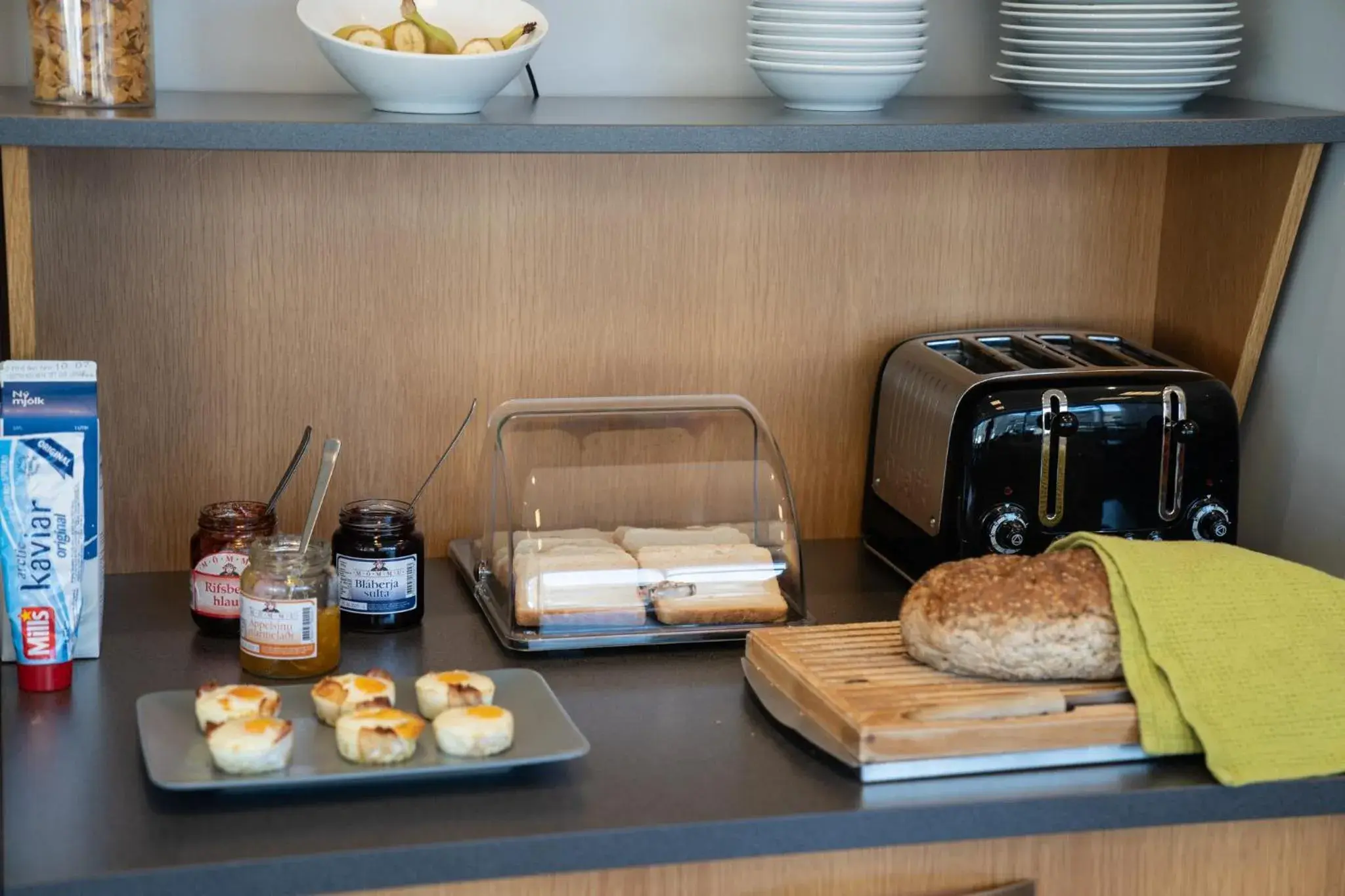 Buffet breakfast in Hotel Eskifjörður Buffet breakfast in Hotel Eskifjörður