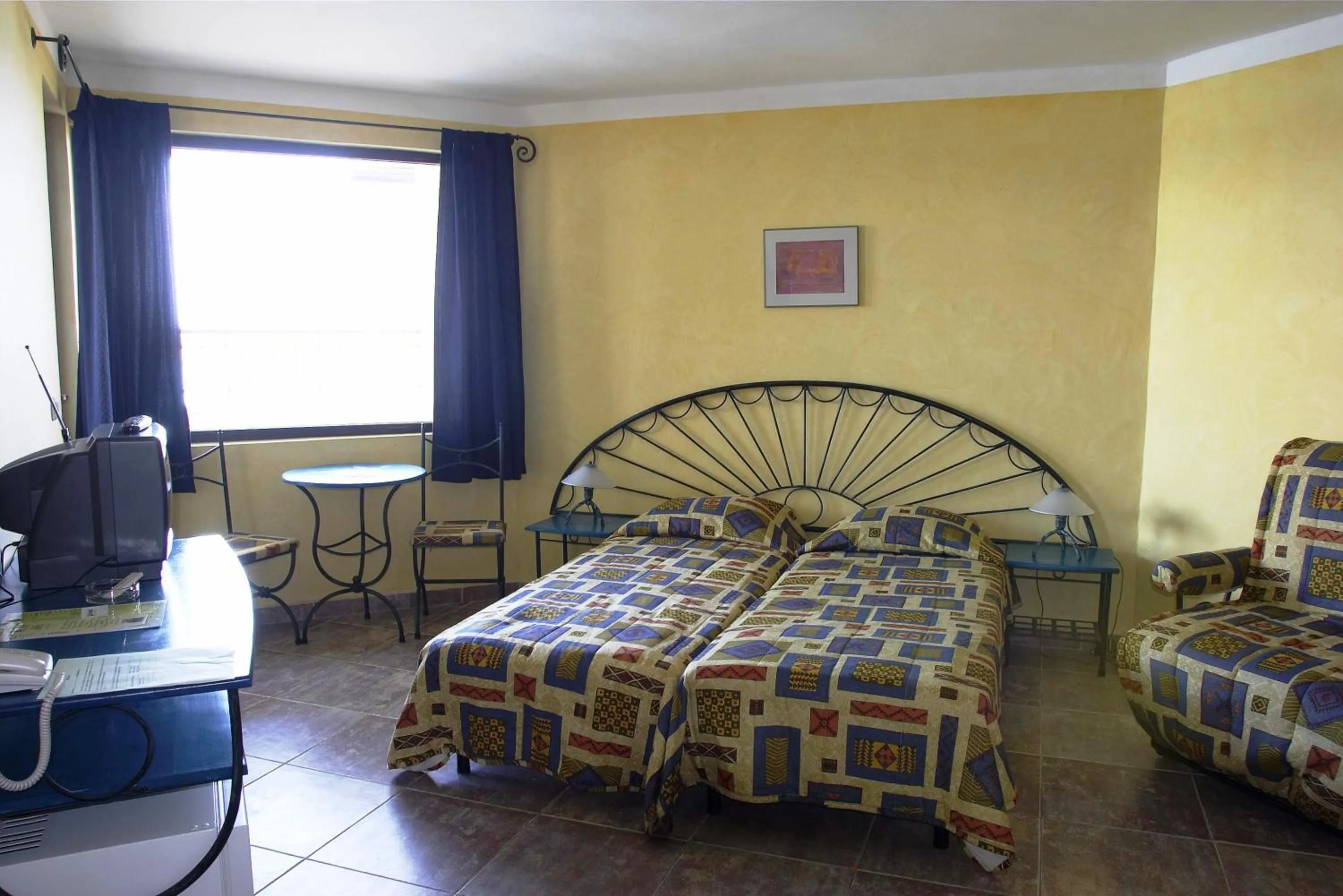 Decorative detail, Bed in Hotel Parnasse