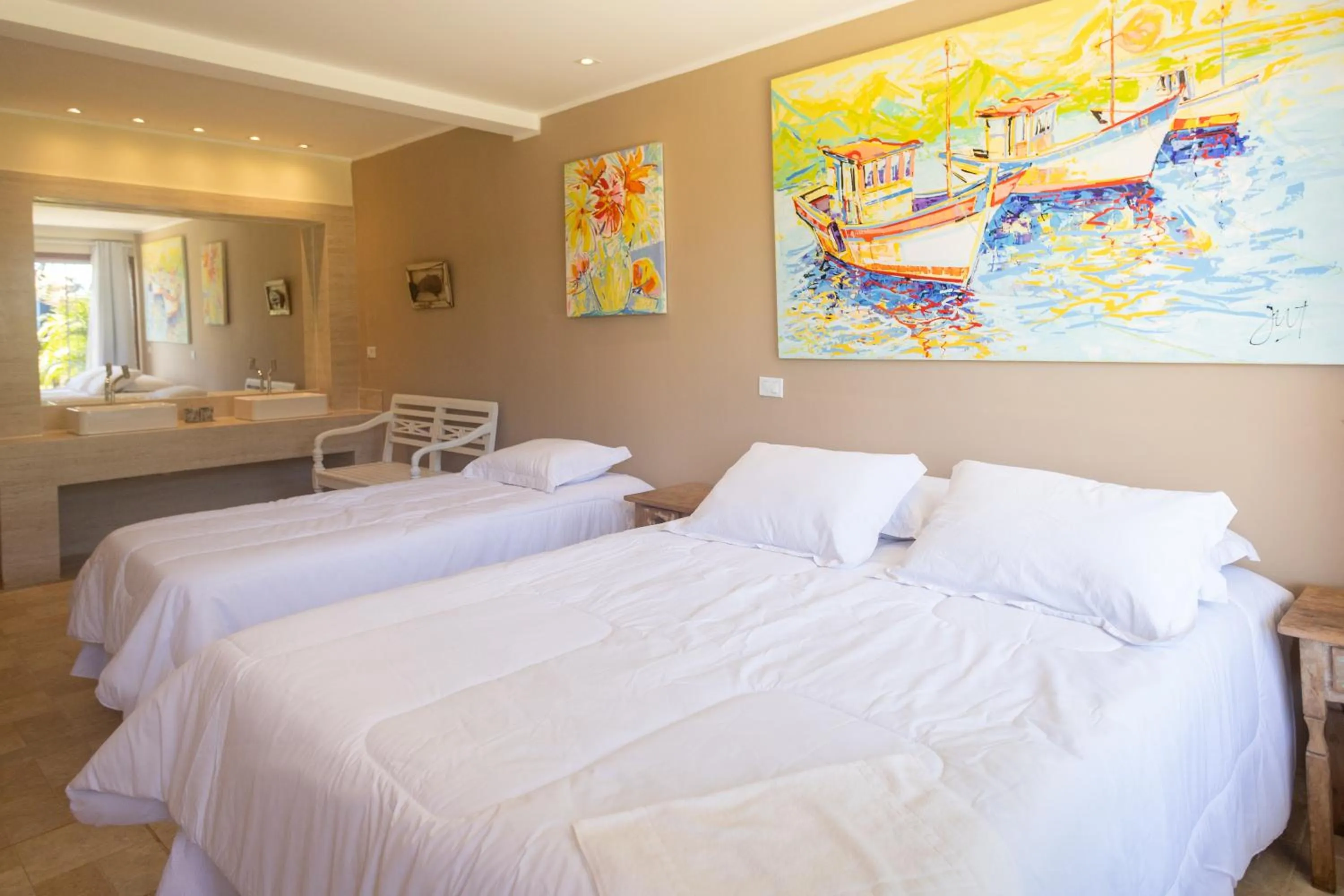 Bed in Pousada La Dolce Vita