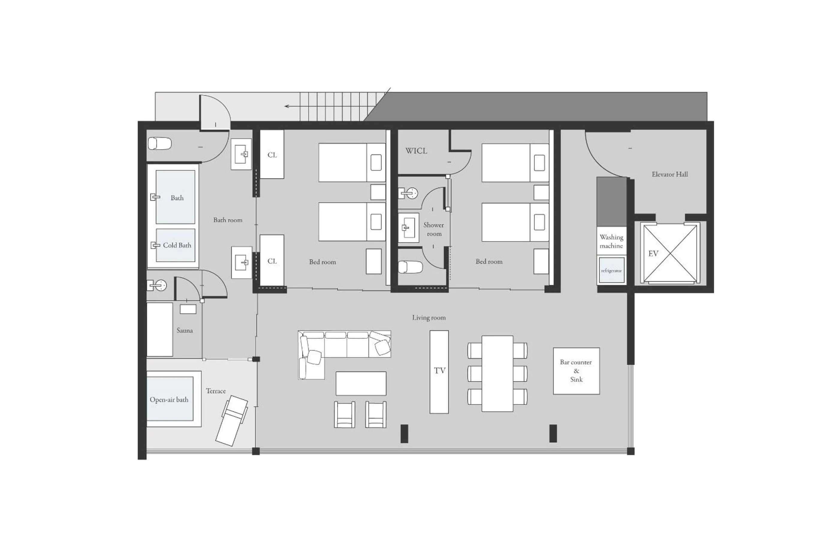 Floor plan in UMITO Kamakura Koshigoe