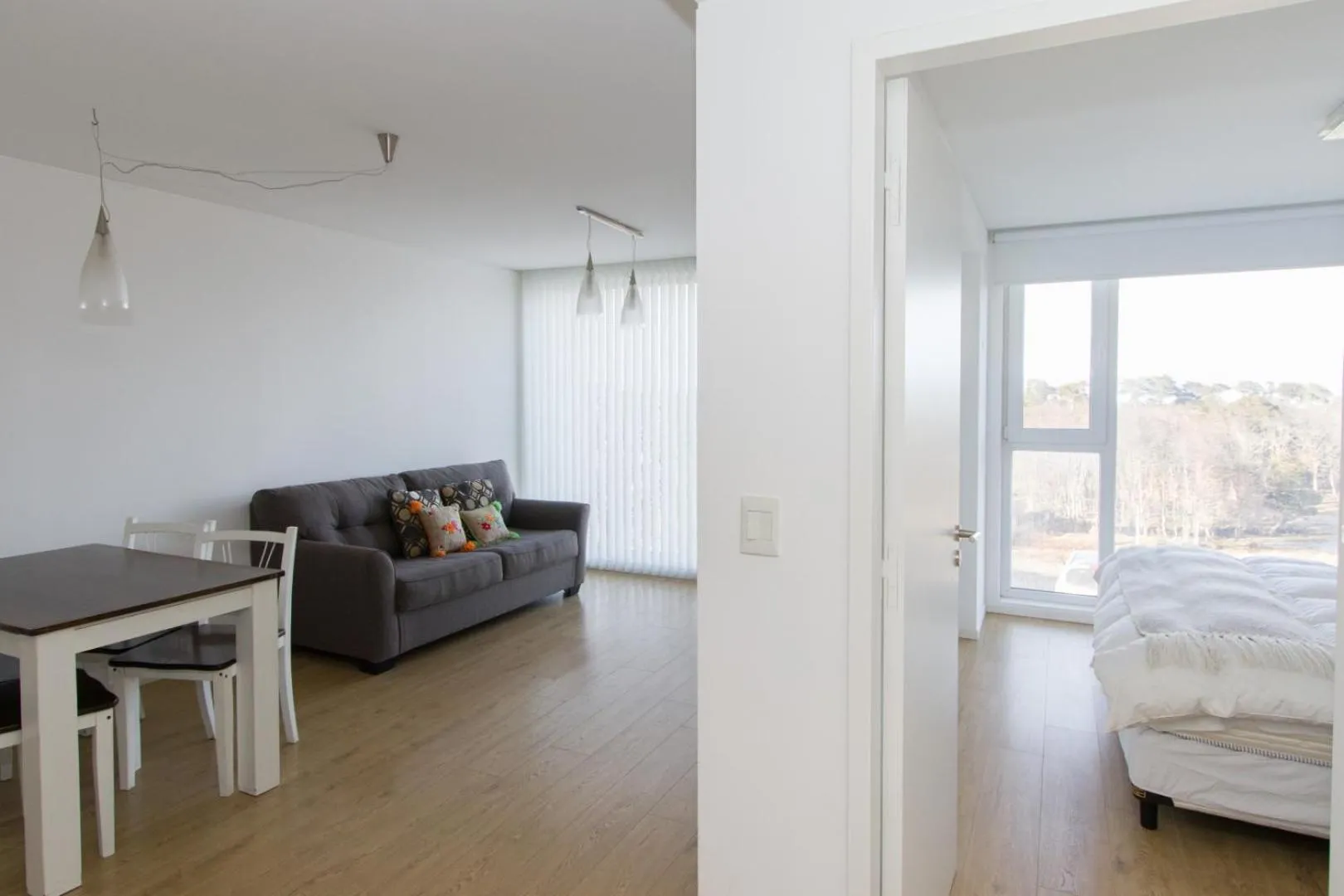 Bed in Terrazas Del Beagle Apartamentos