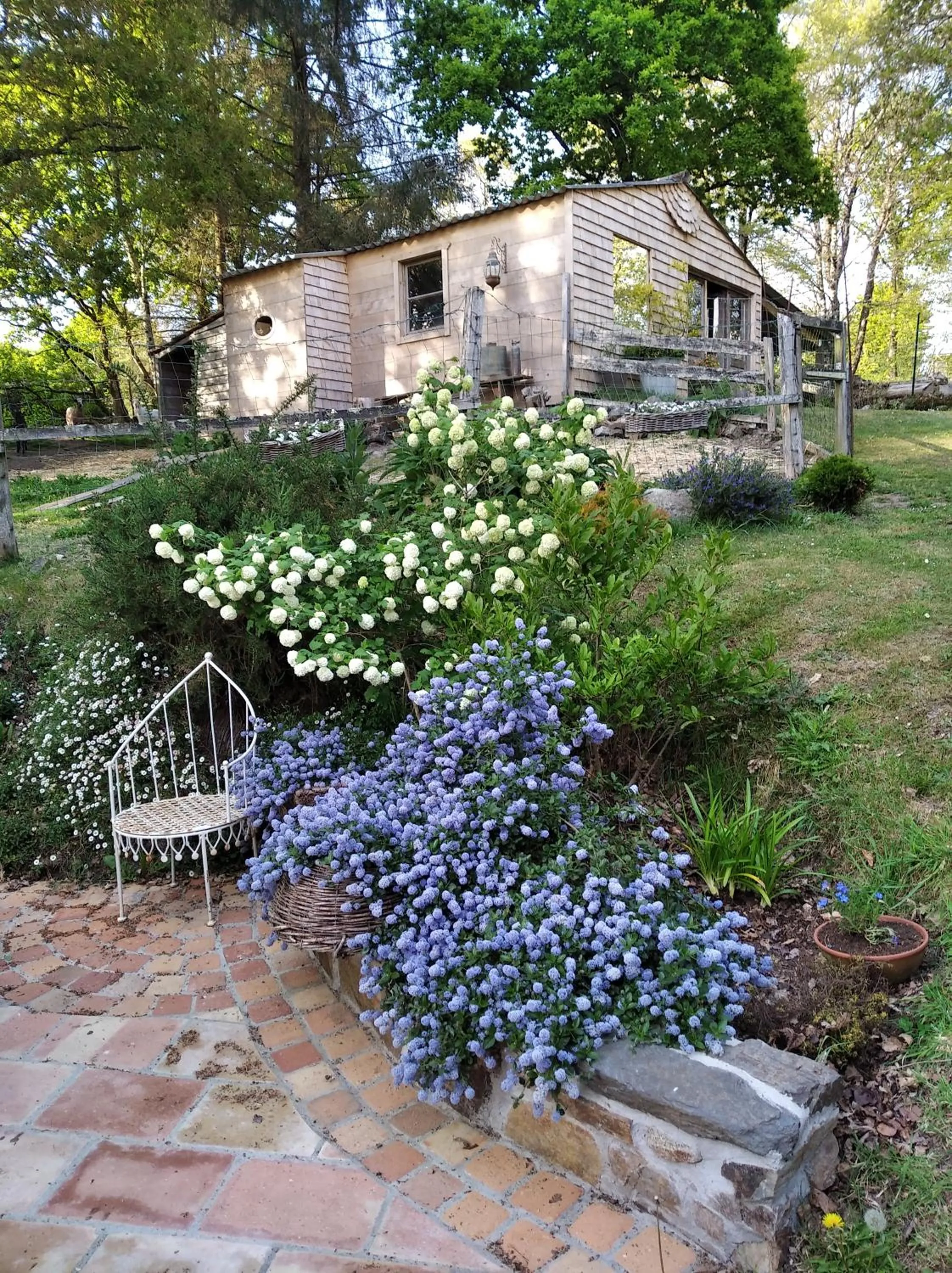 Garden view in Maison dans un environnement boisé très calme