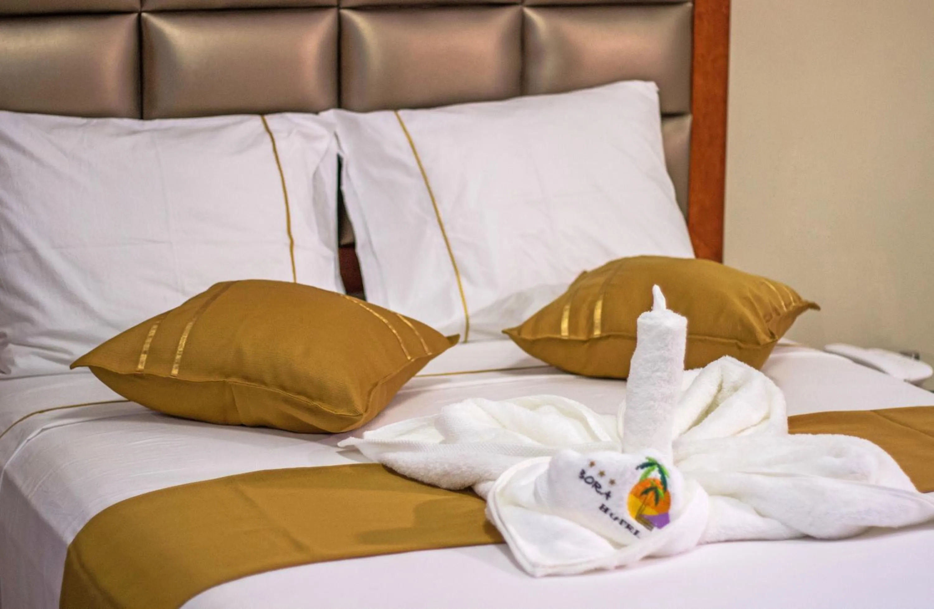 Decorative detail, Bed in Bora Hotel