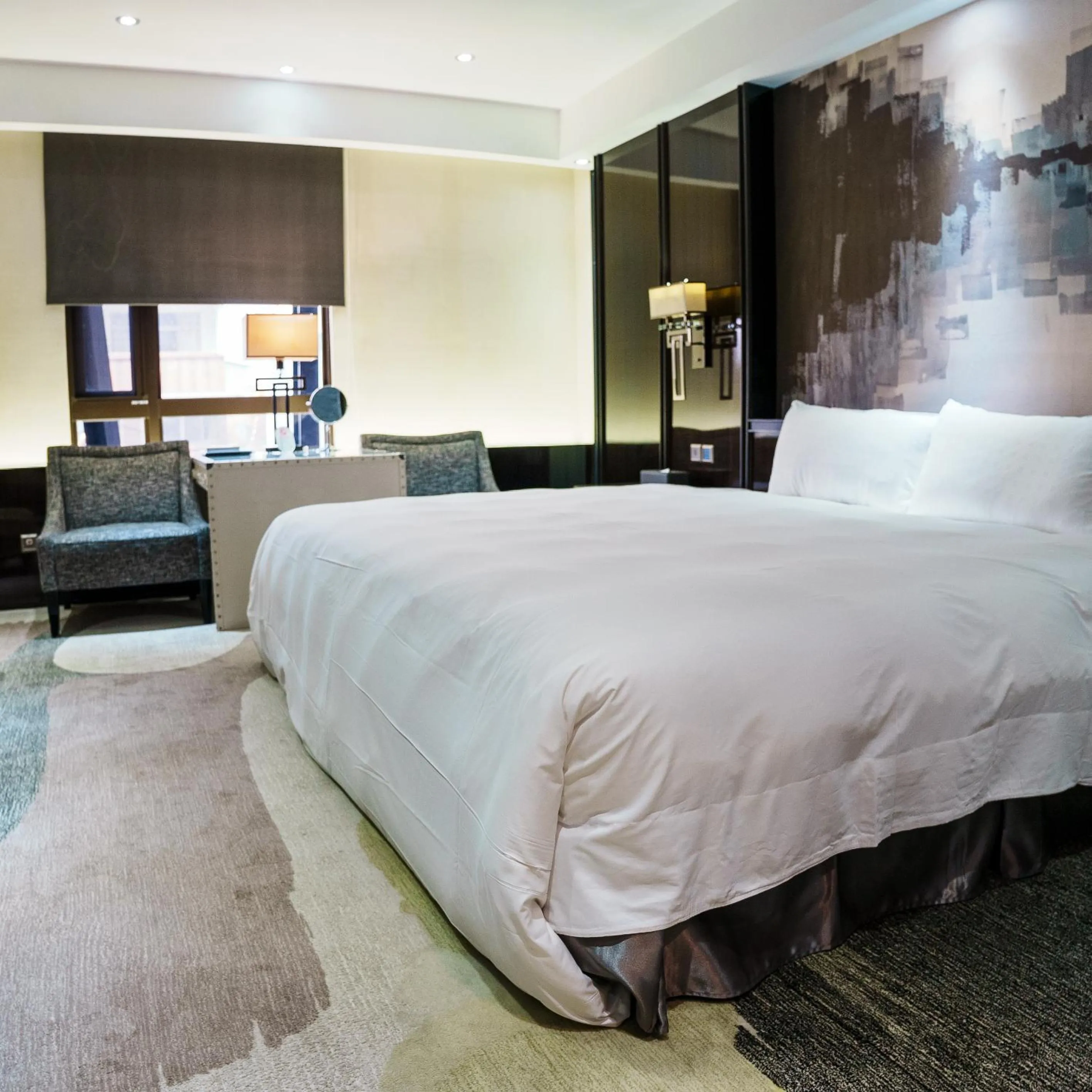 Bed in 冠月精品旅館-Puli Ease Hotel