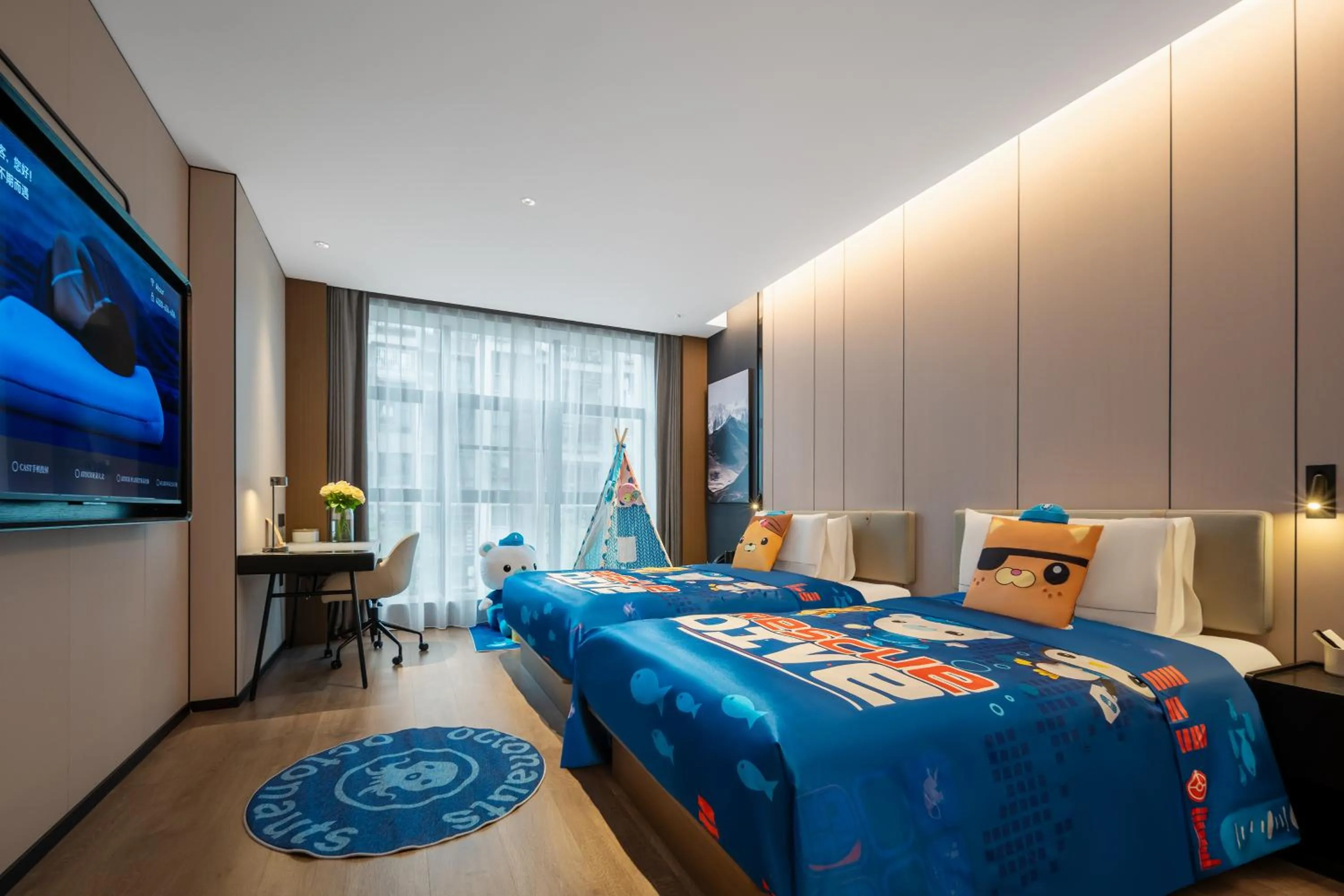 Bed in Atour Hotel Chongqing Jiangbei Airport Huanshan Park