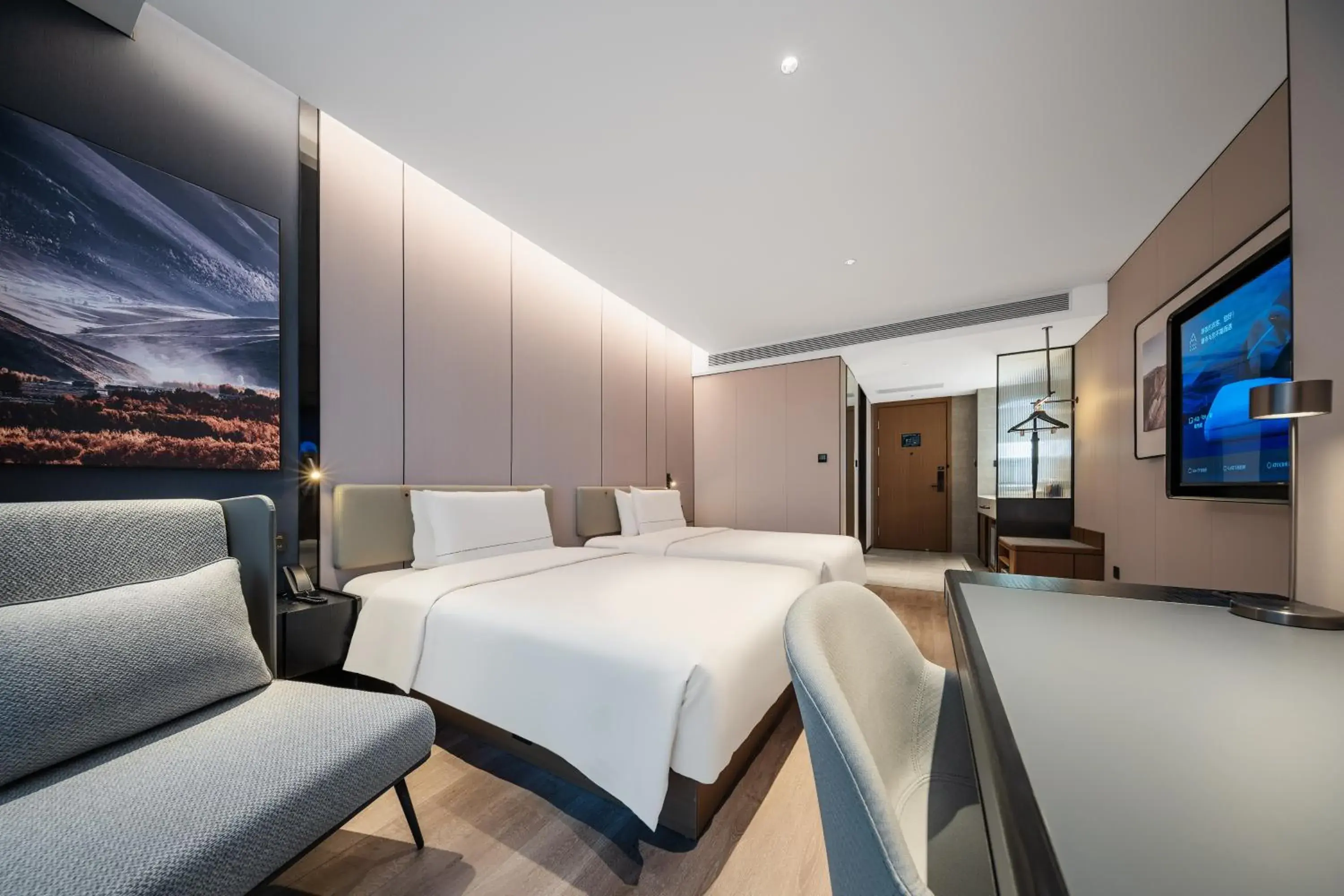 Superior Twin Room in Atour Hotel Chongqing Jiangbei Airport Huanshan Park Superior Twin Room in Atour Hotel Chongqing Jiangbei Airport Huanshan Park