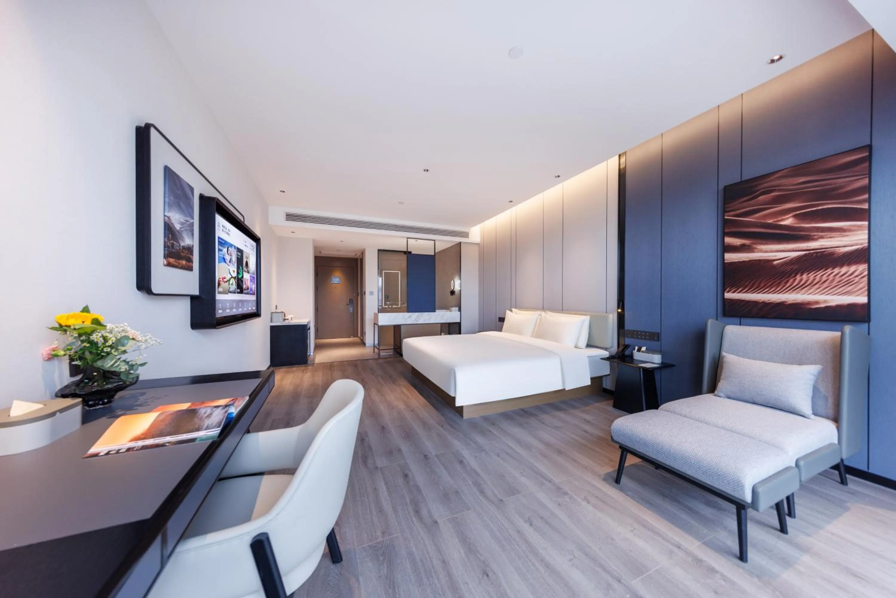 Bed in Atour Hotel Yuxi Nie'er Music Plaza