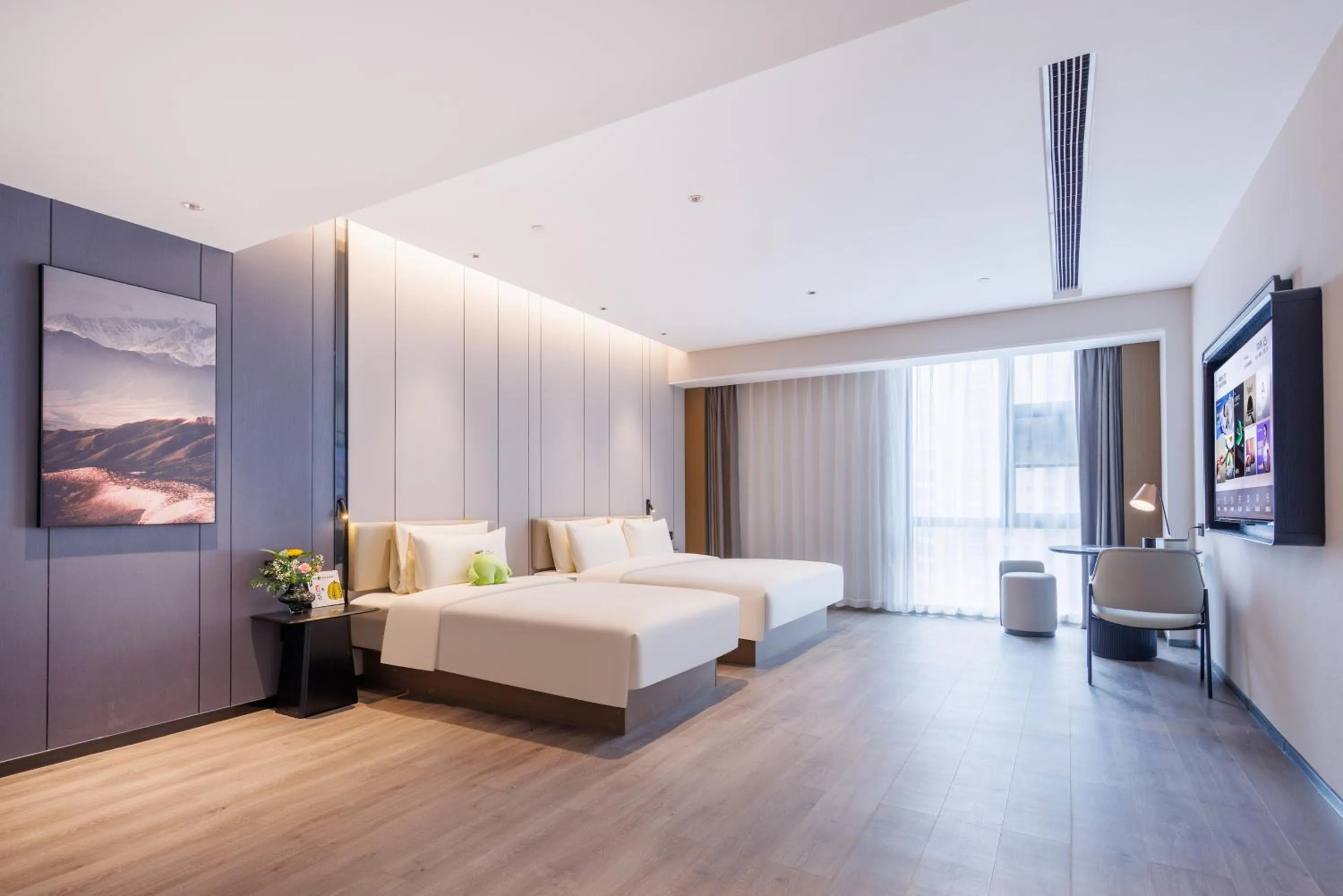 Bed in Atour Hotel Yuxi Nie'er Music Plaza