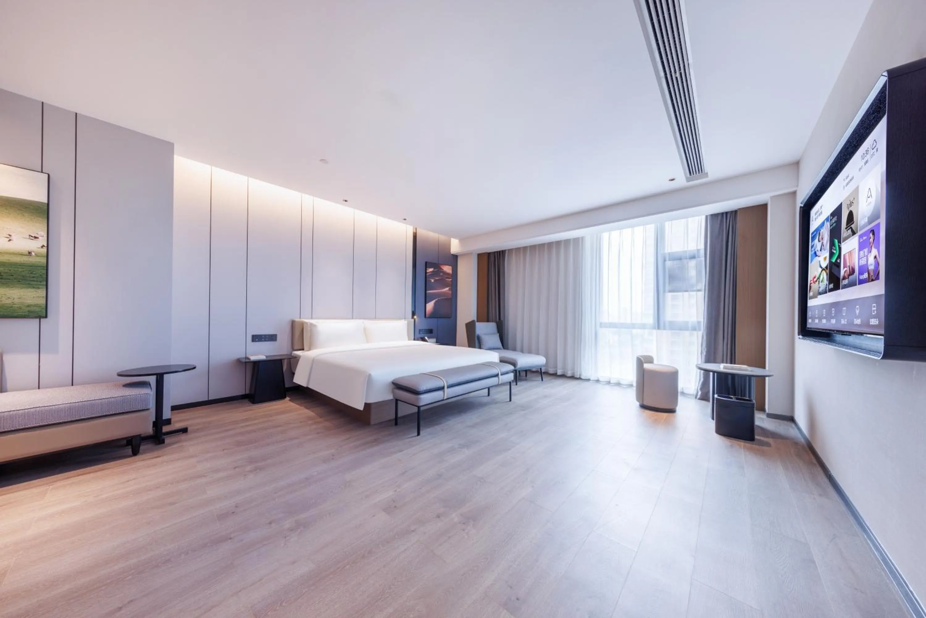 Bed in Atour Hotel Yuxi Nie'er Music Plaza