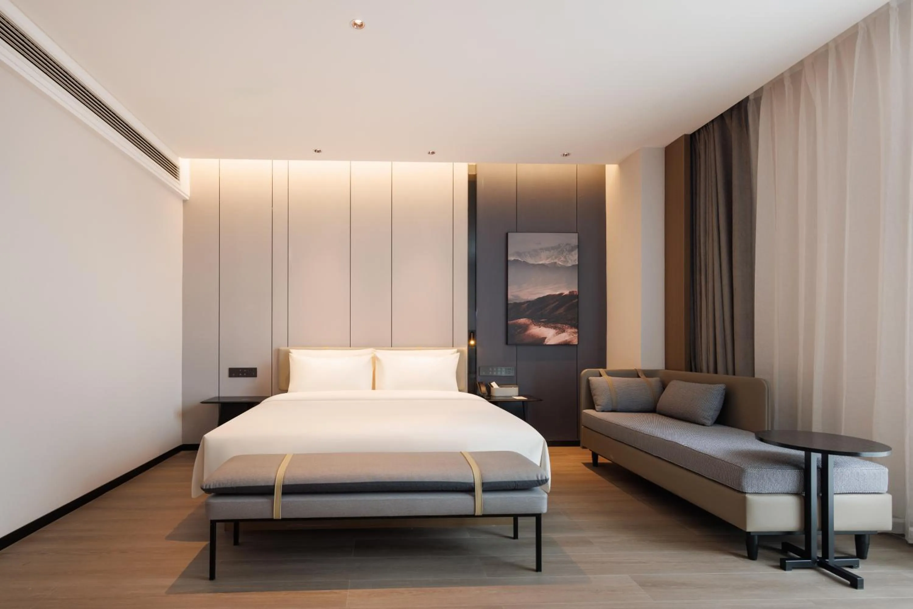Bed in Atour Hotel Yuxi Nie'er Music Plaza
