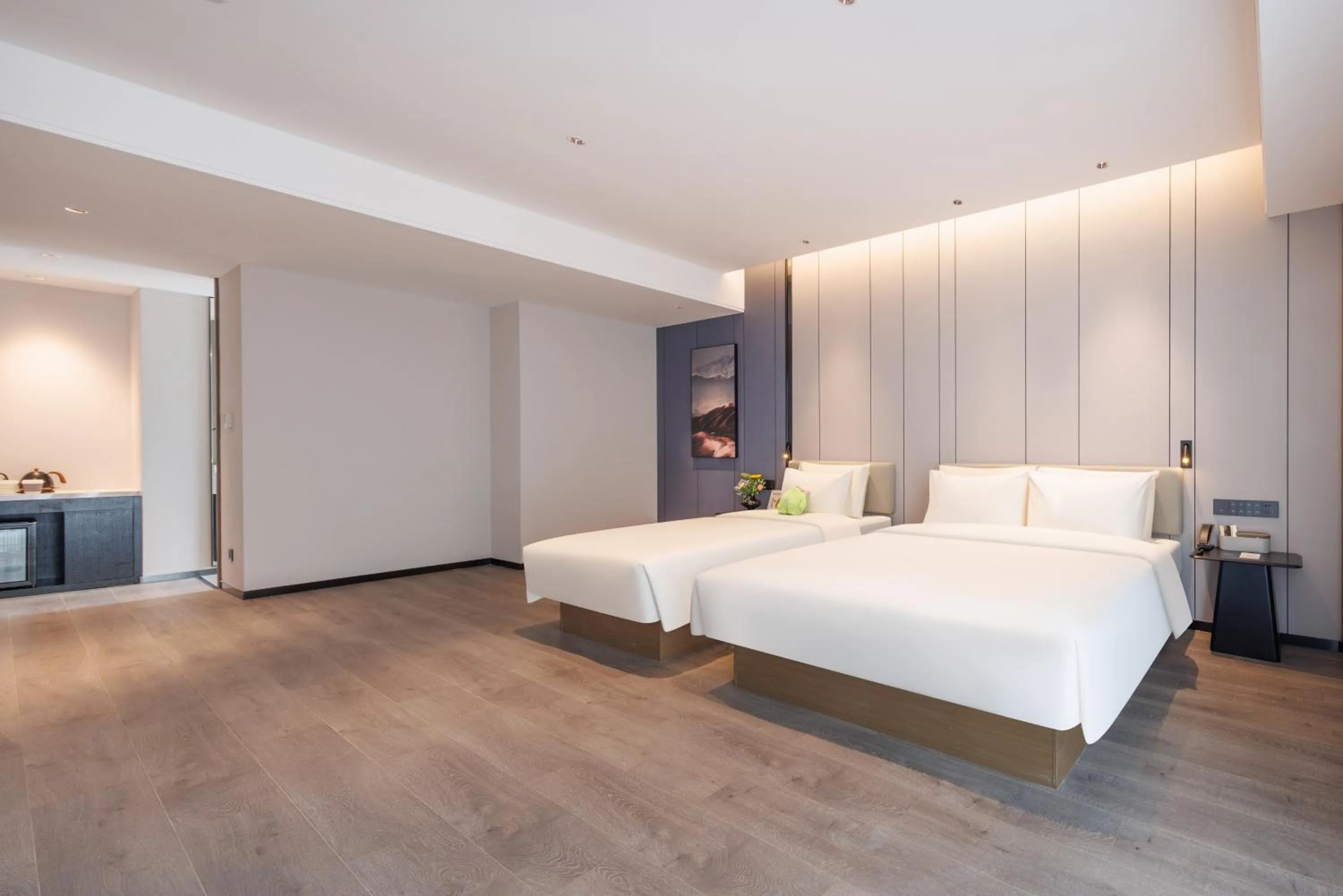 Bed in Atour Hotel Yuxi Nie'er Music Plaza