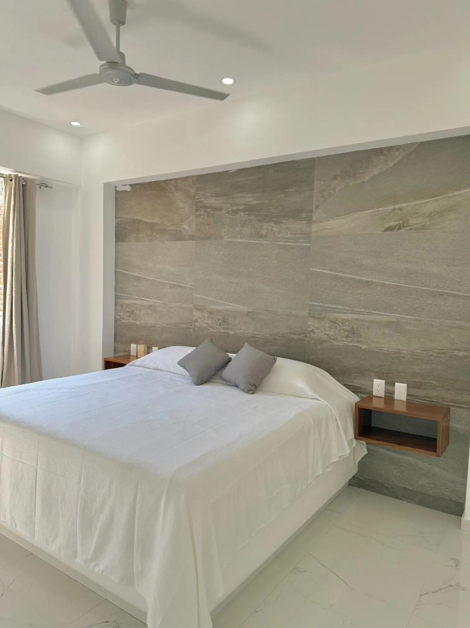 Bed in Safiro Suites Guayabitos Apartments - Adults Only