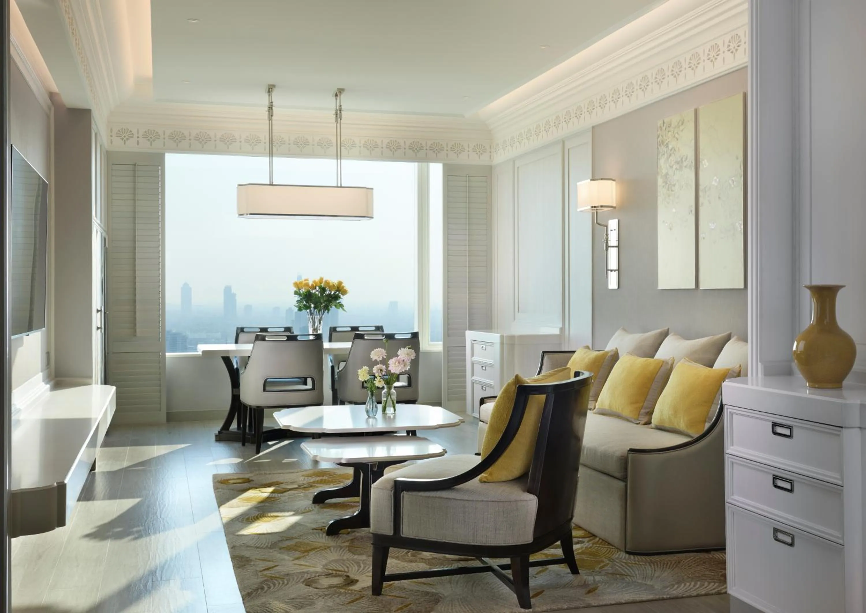 Living room in Grande Centre Point Lumphini Bangkok