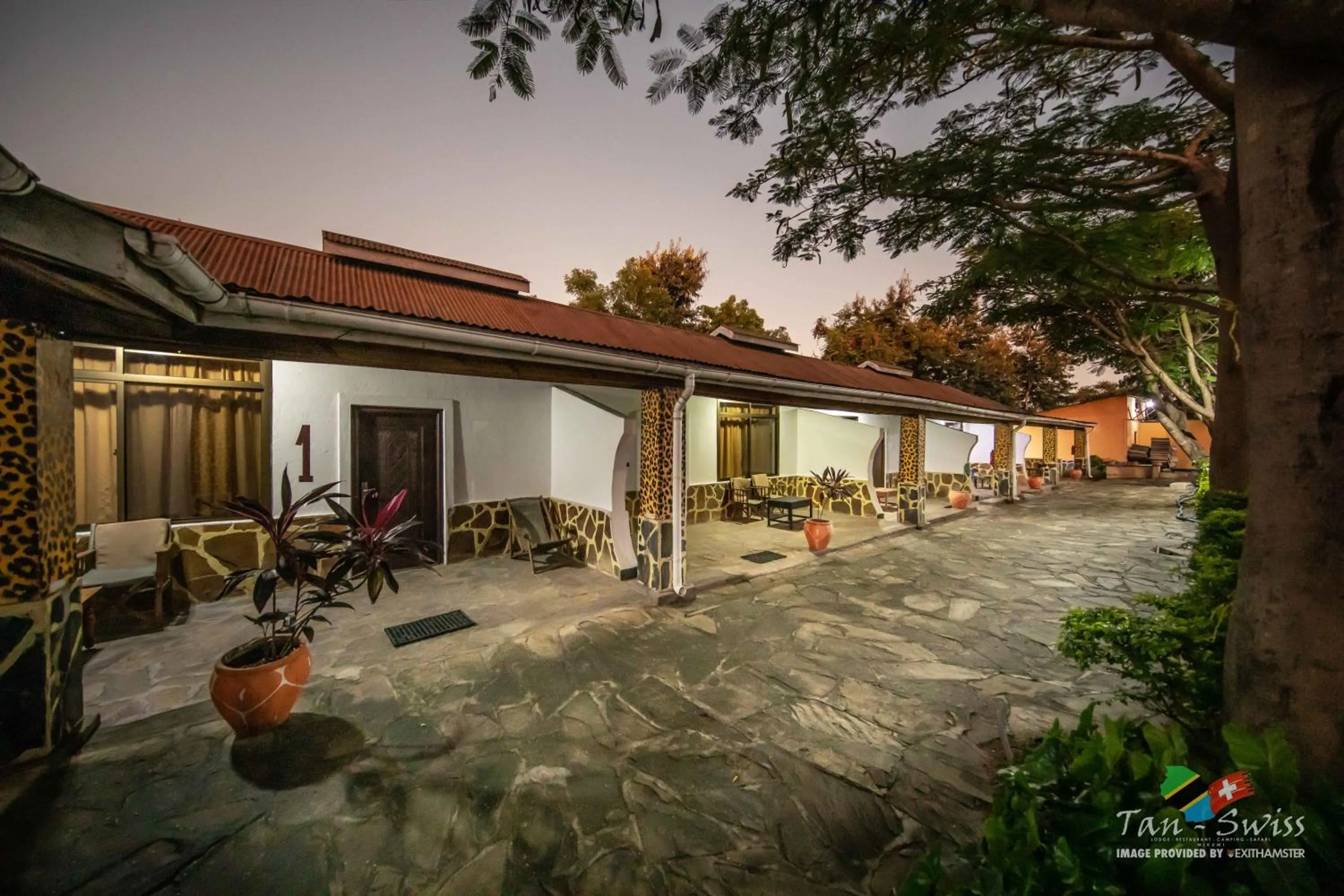 Patio in Tan-Swiss Lodge