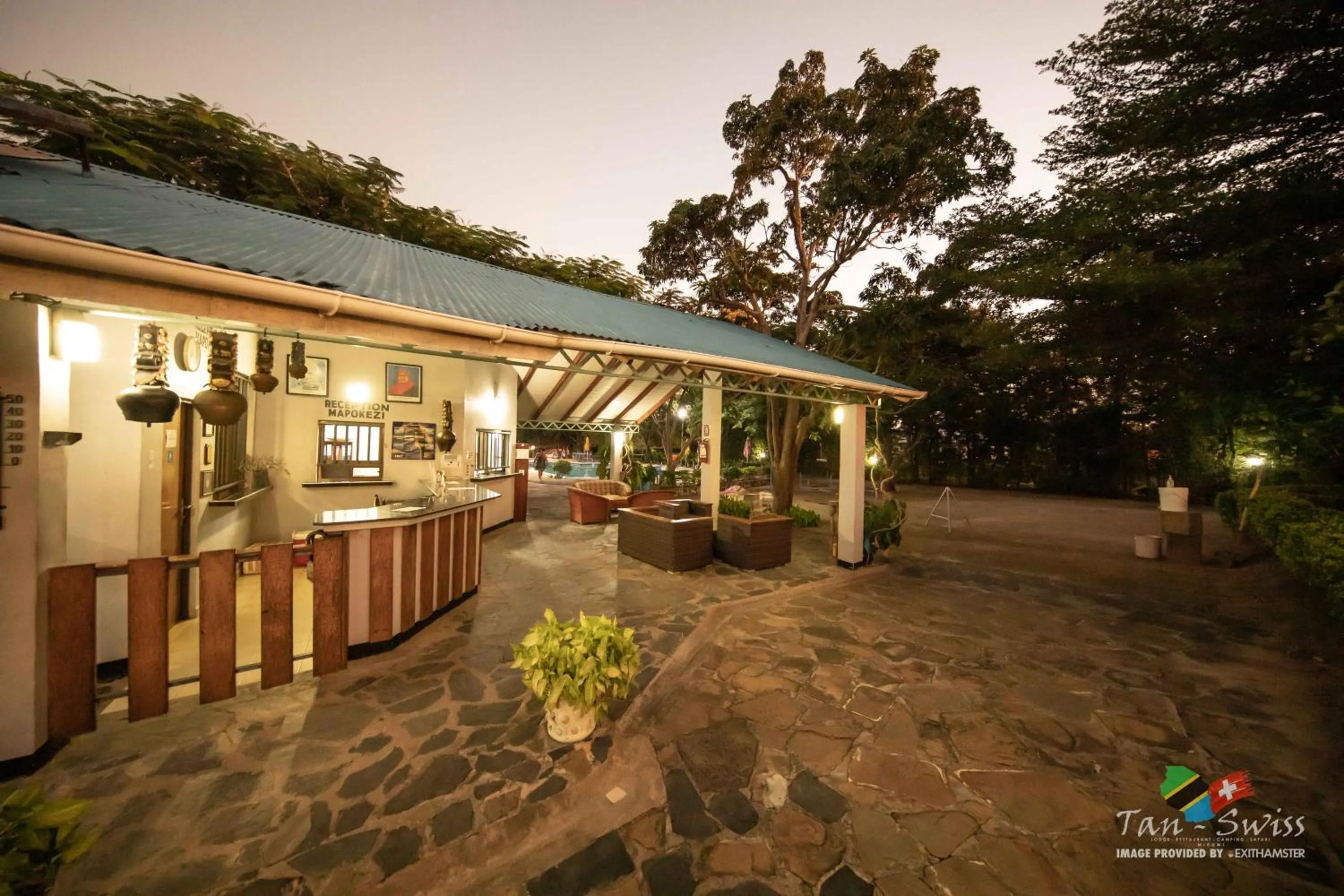 Patio in Tan-Swiss Lodge