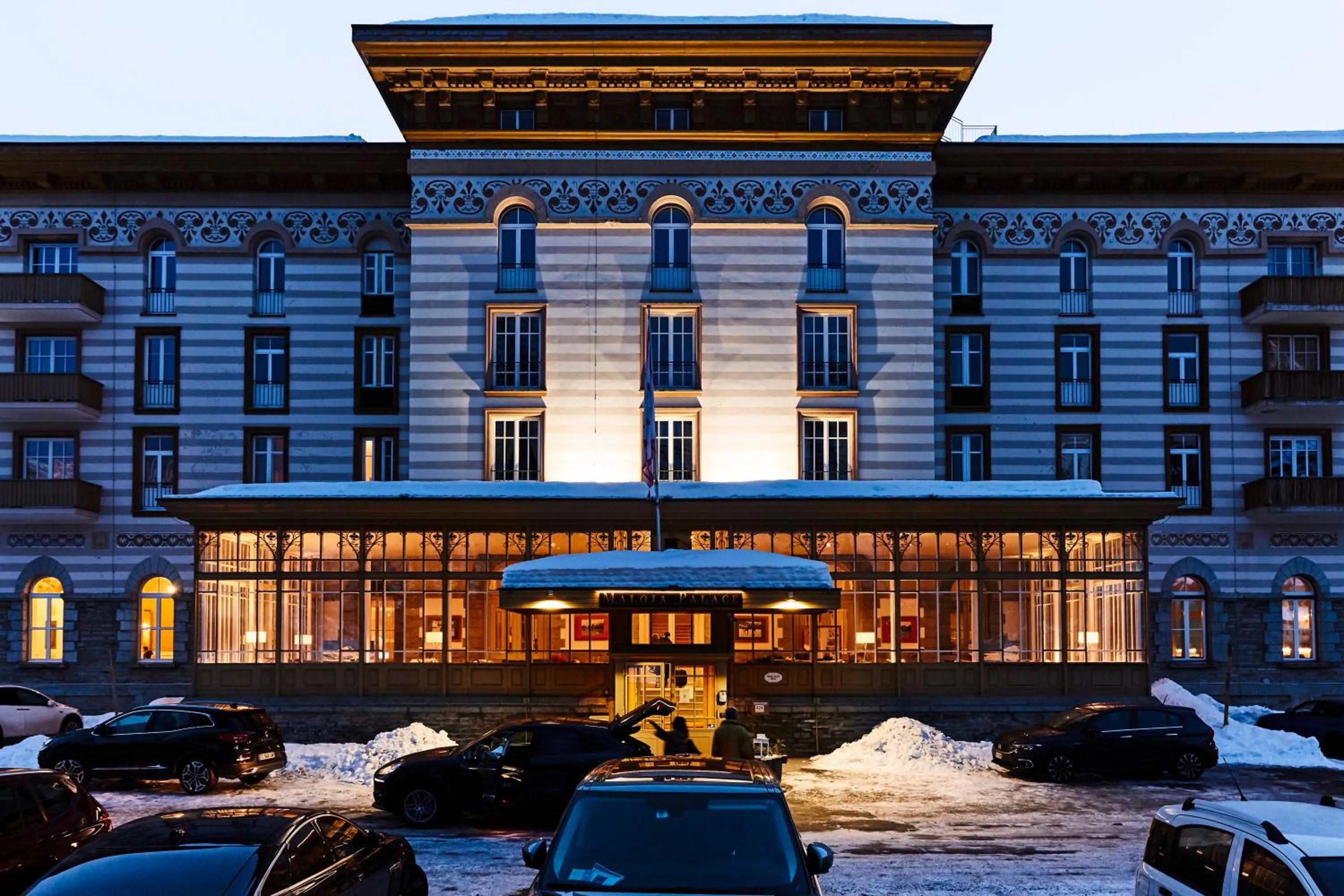 Facade/entrance in Maloja Palace Residence Engadin-St Moritz CO2-Neutral