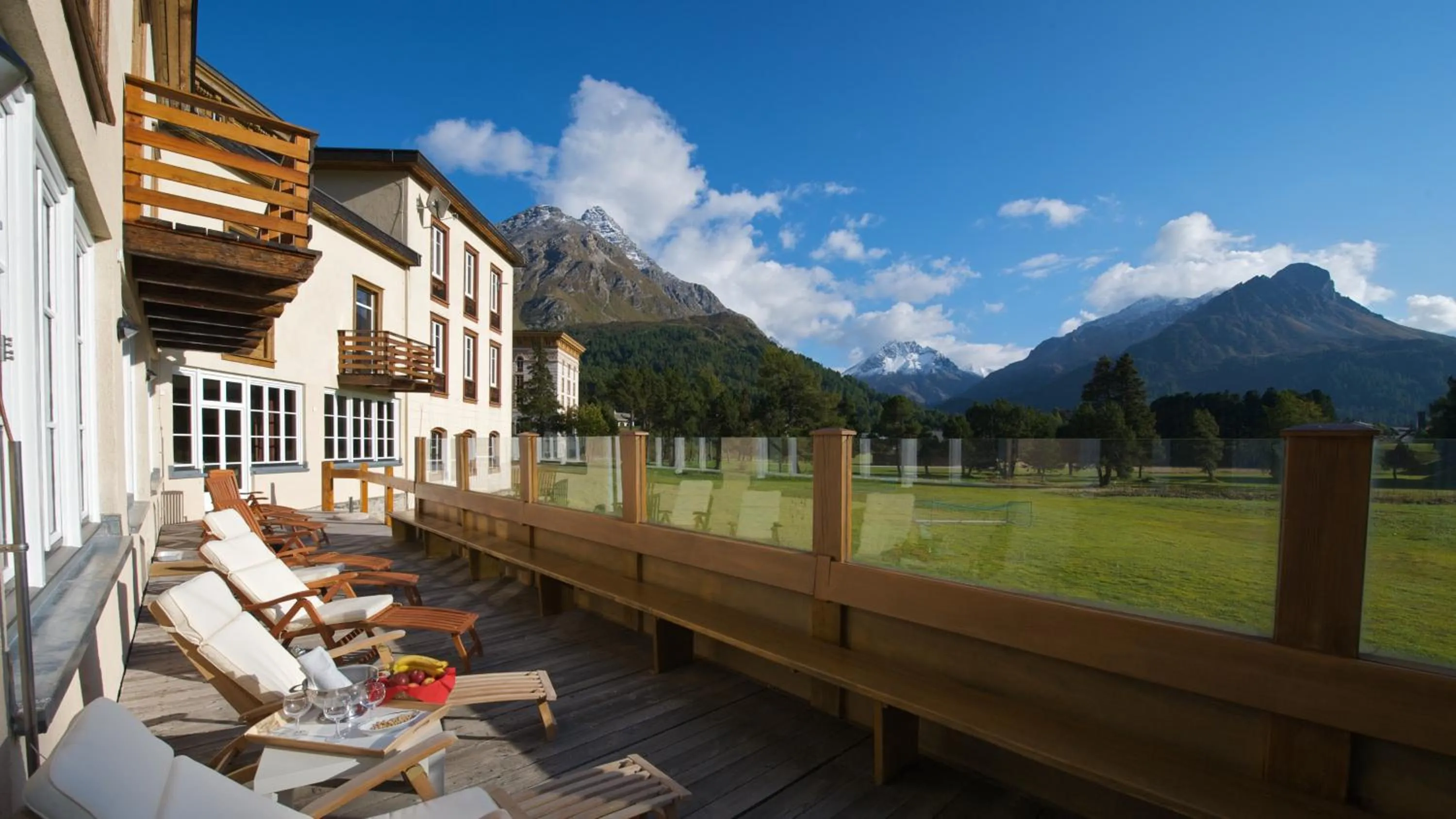 Balcony/Terrace in Maloja Palace Residence Engadin-St Moritz CO2-Neutral