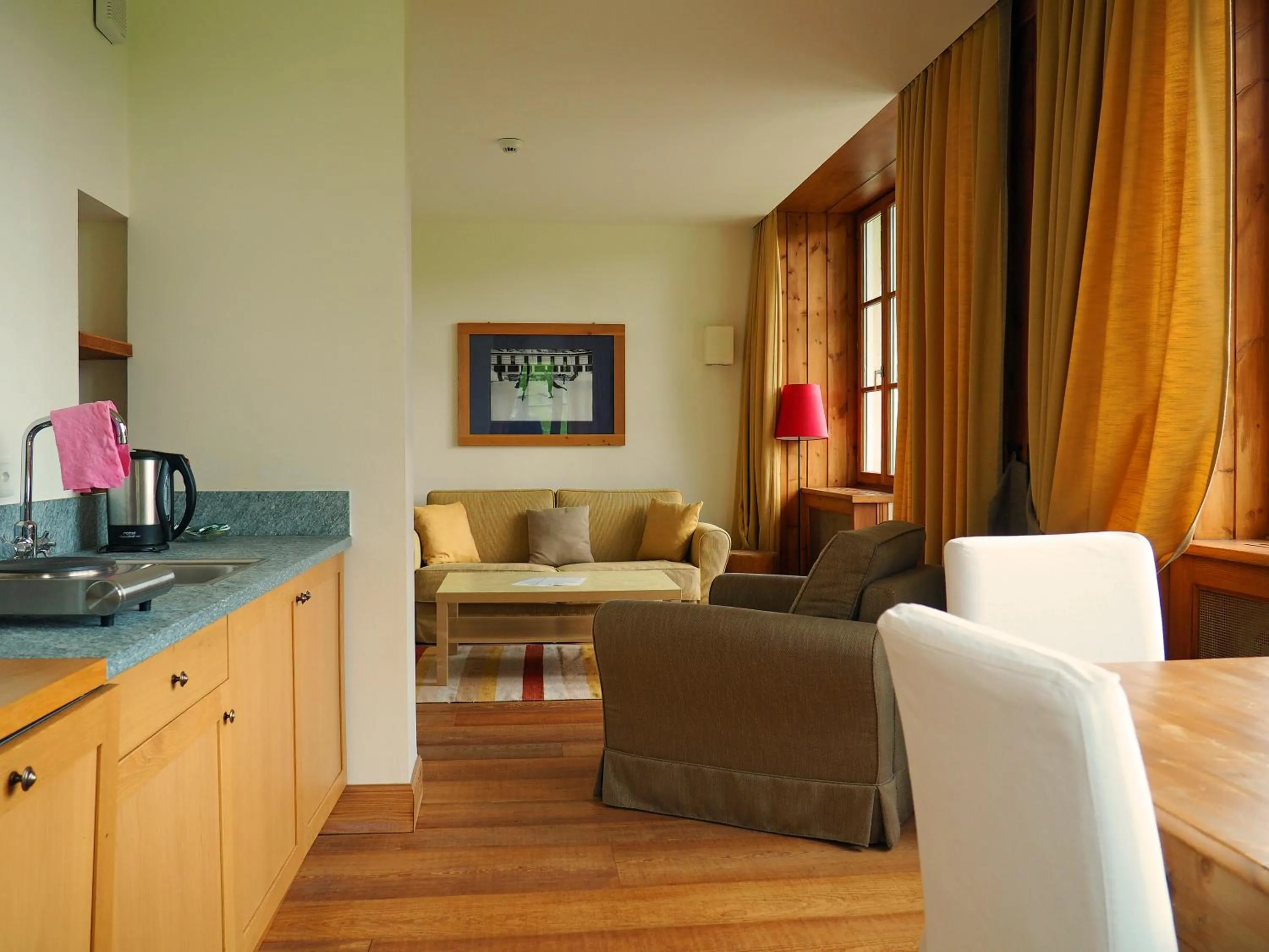 Living room in Maloja Palace Residence Engadin-St Moritz CO2-Neutral