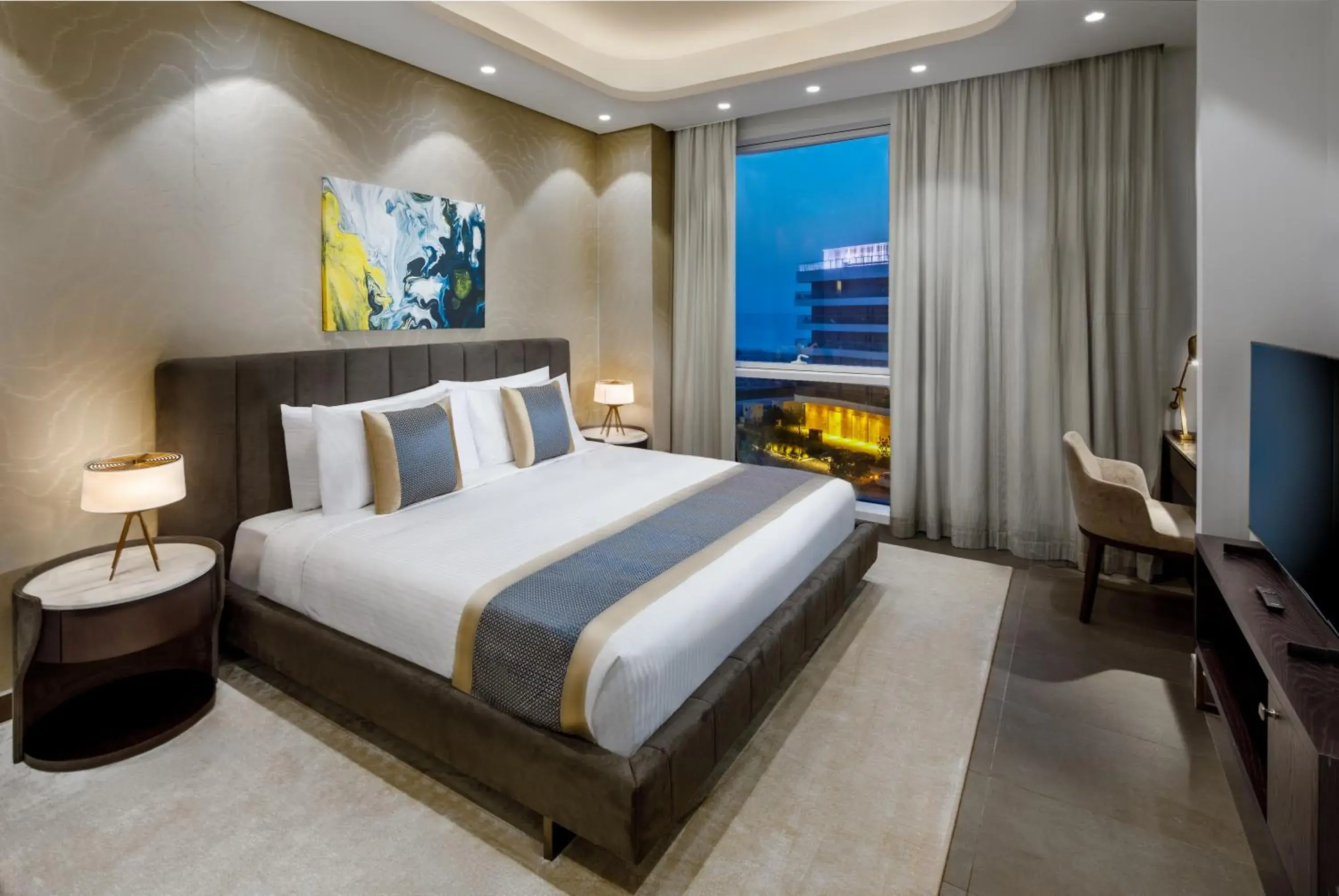 Bedroom, Bed in Millennium Residences Saadiyat Island Bedroom, Bed in Millennium Residences Saadiyat Island