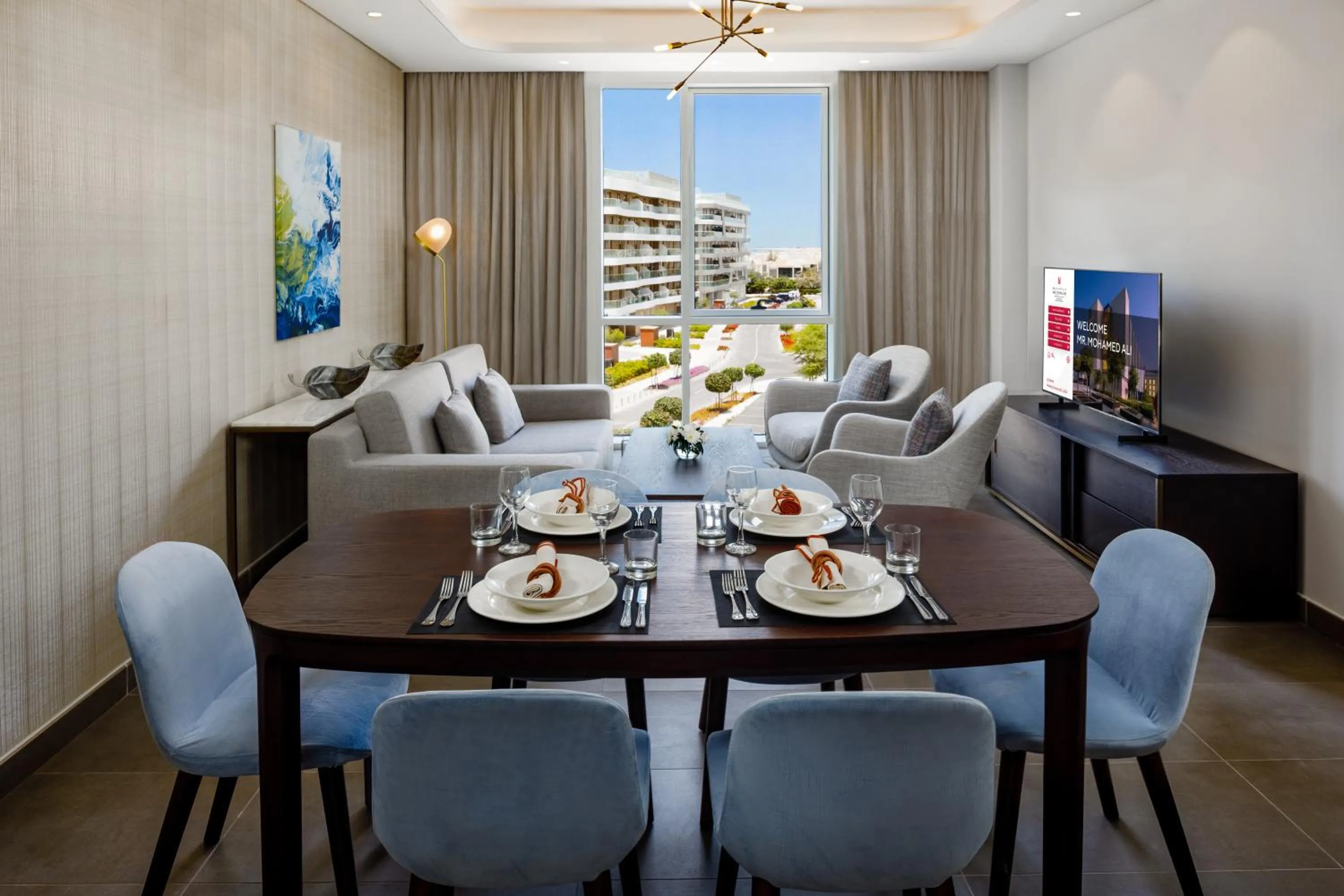 Living room in Millennium Residences Saadiyat Island