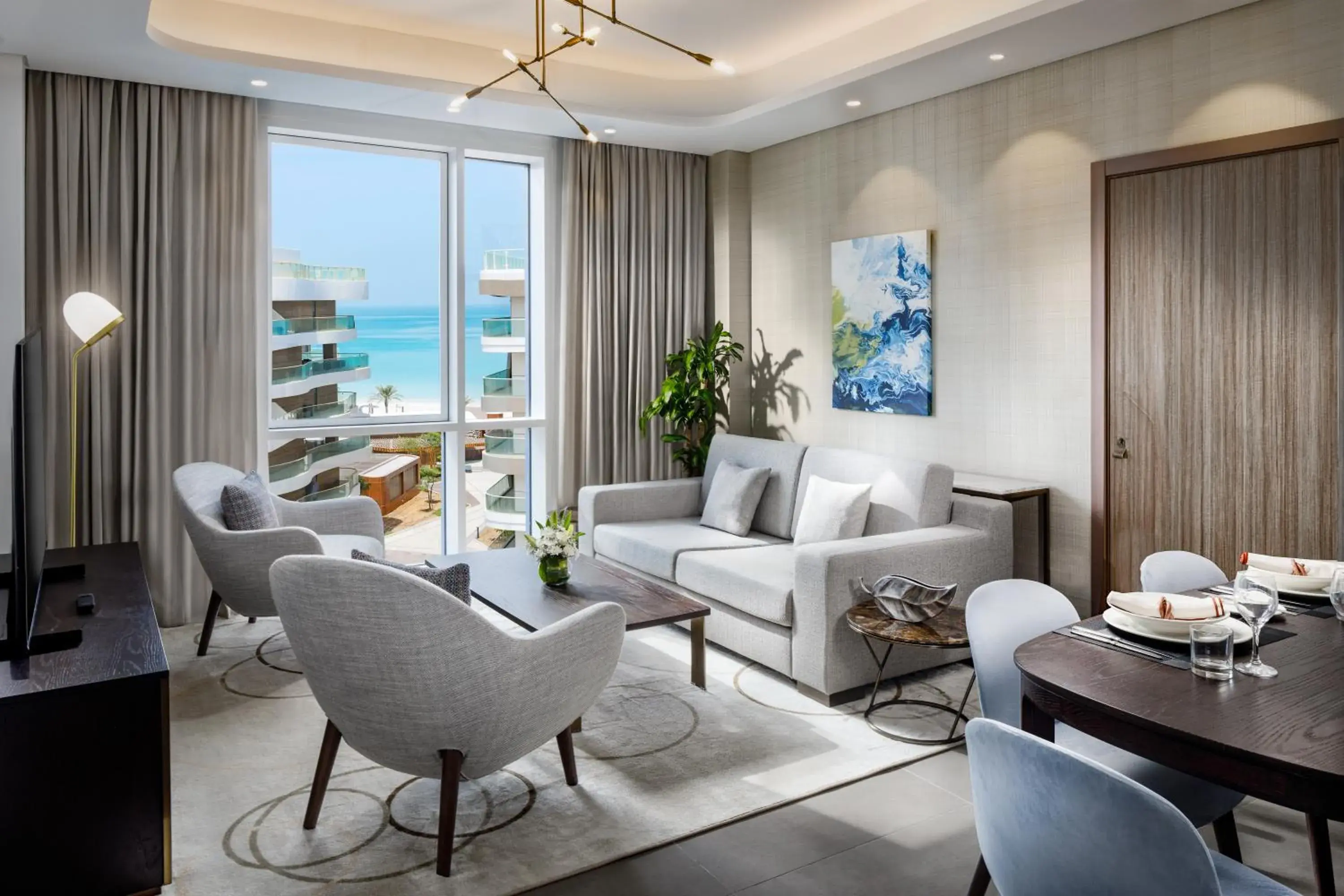 Living room in Millennium Residences Saadiyat Island Living room in Millennium Residences Saadiyat Island