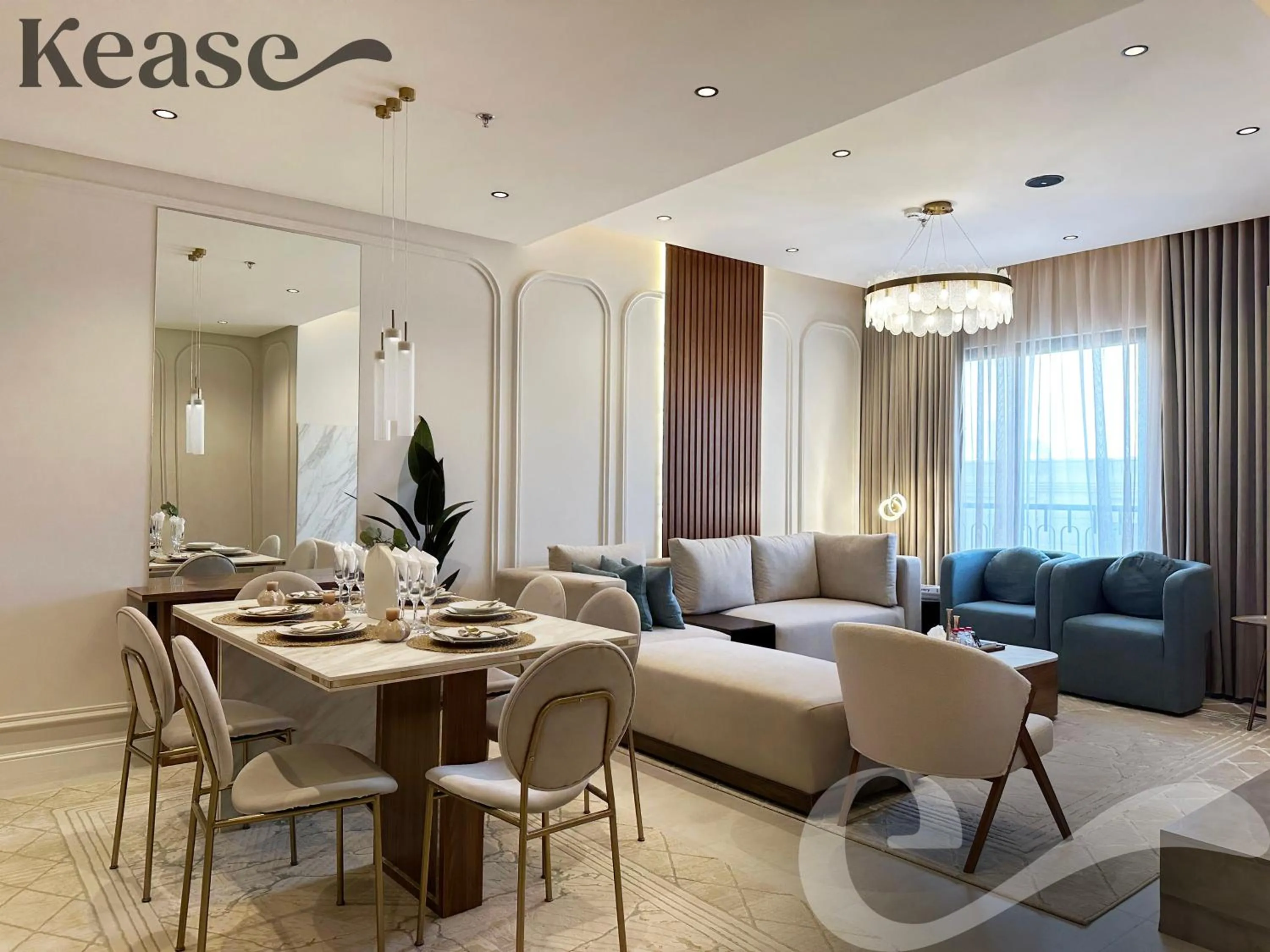 Living room in Kease Narjis A-12 Luxury Gold AX18