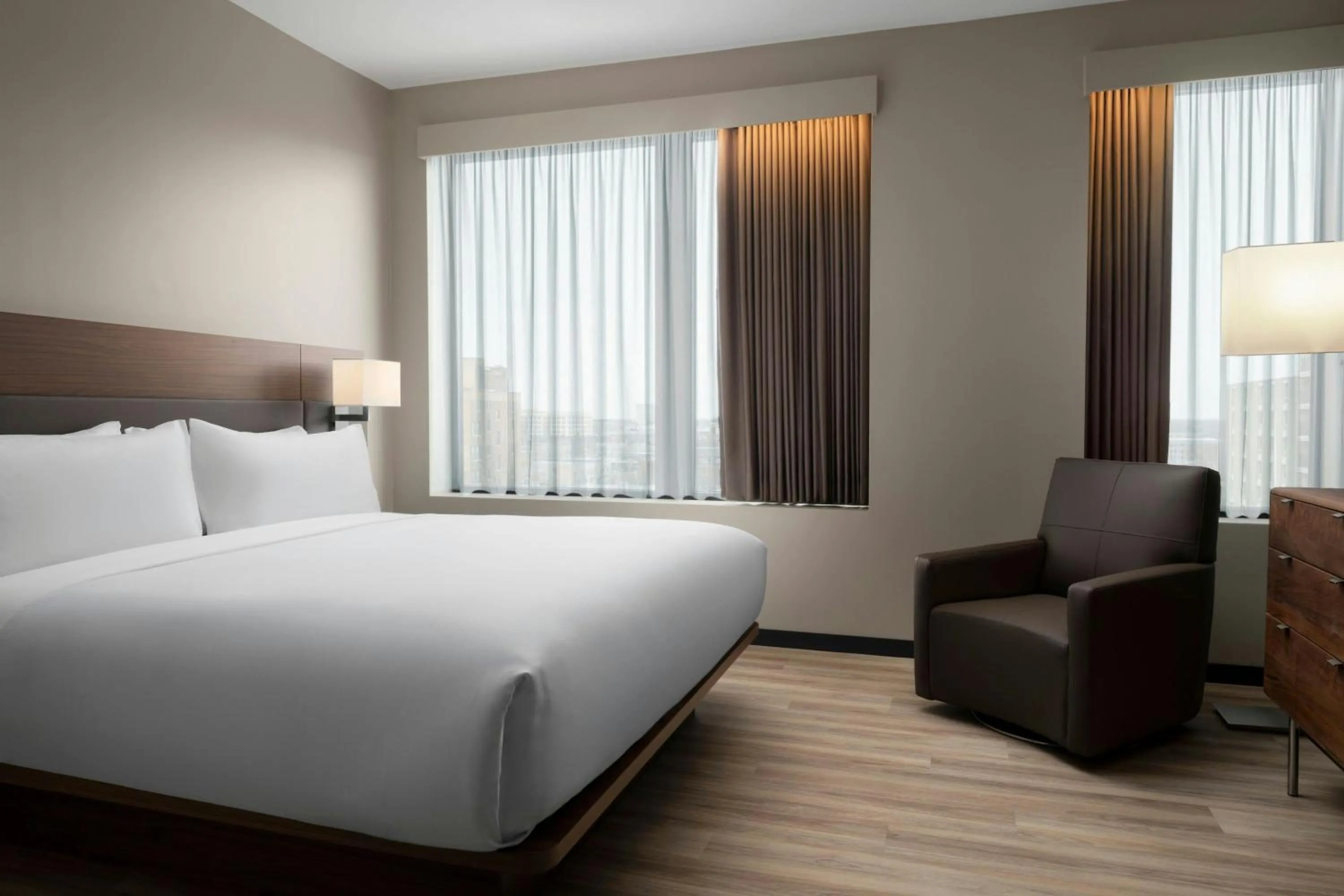 Bedroom, Bed in AC Hotel Detroit at the Bonstelle