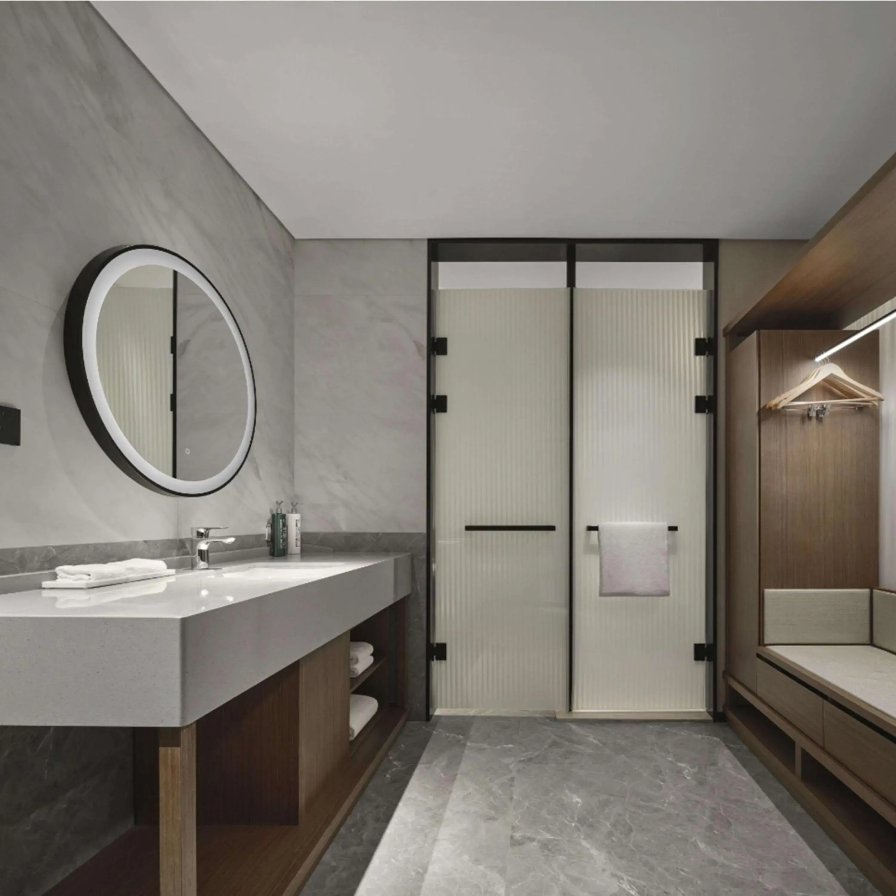 Bathroom in Hilton Garden Inn Beijing Yizhuang Bathroom in Hilton Garden Inn Beijing Yizhuang