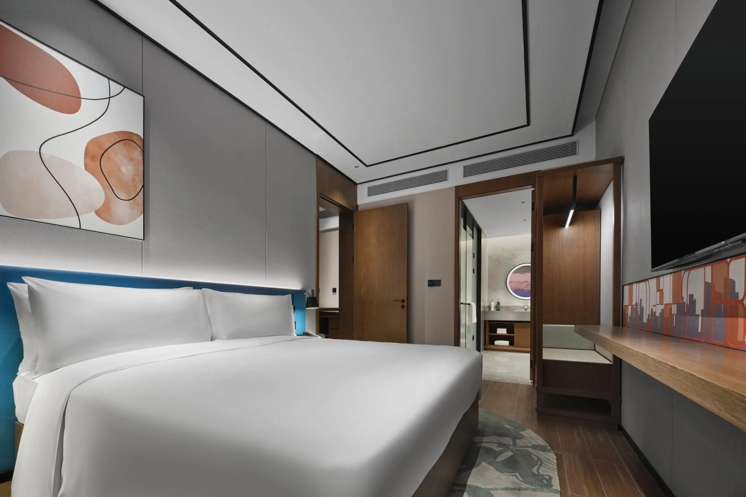 Bedroom, Bed in Hilton Garden Inn Beijing Yizhuang