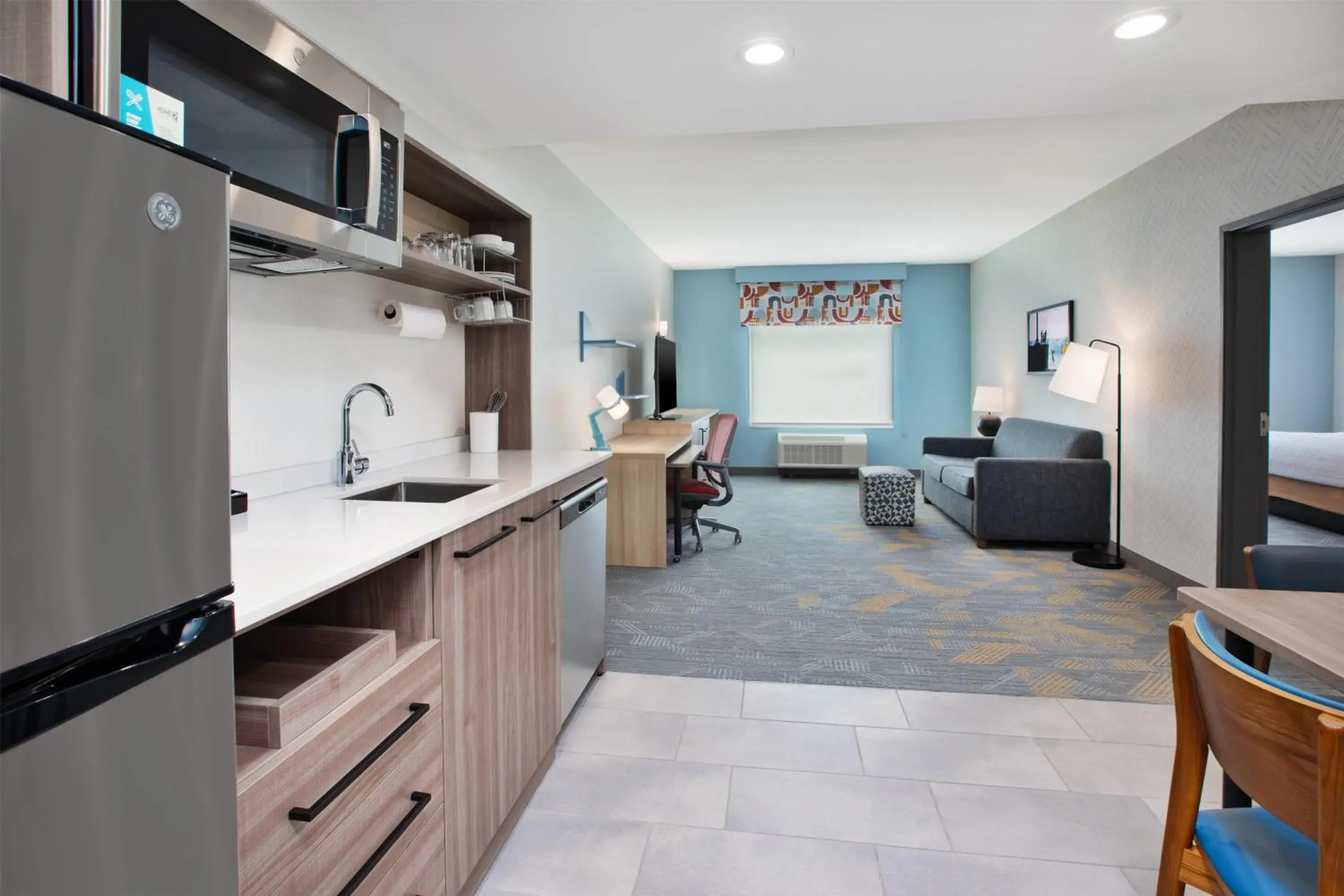 Living room, Bed in Home2 Suites By Hilton Traverse City Living room, Bed in Home2 Suites By Hilton Traverse City