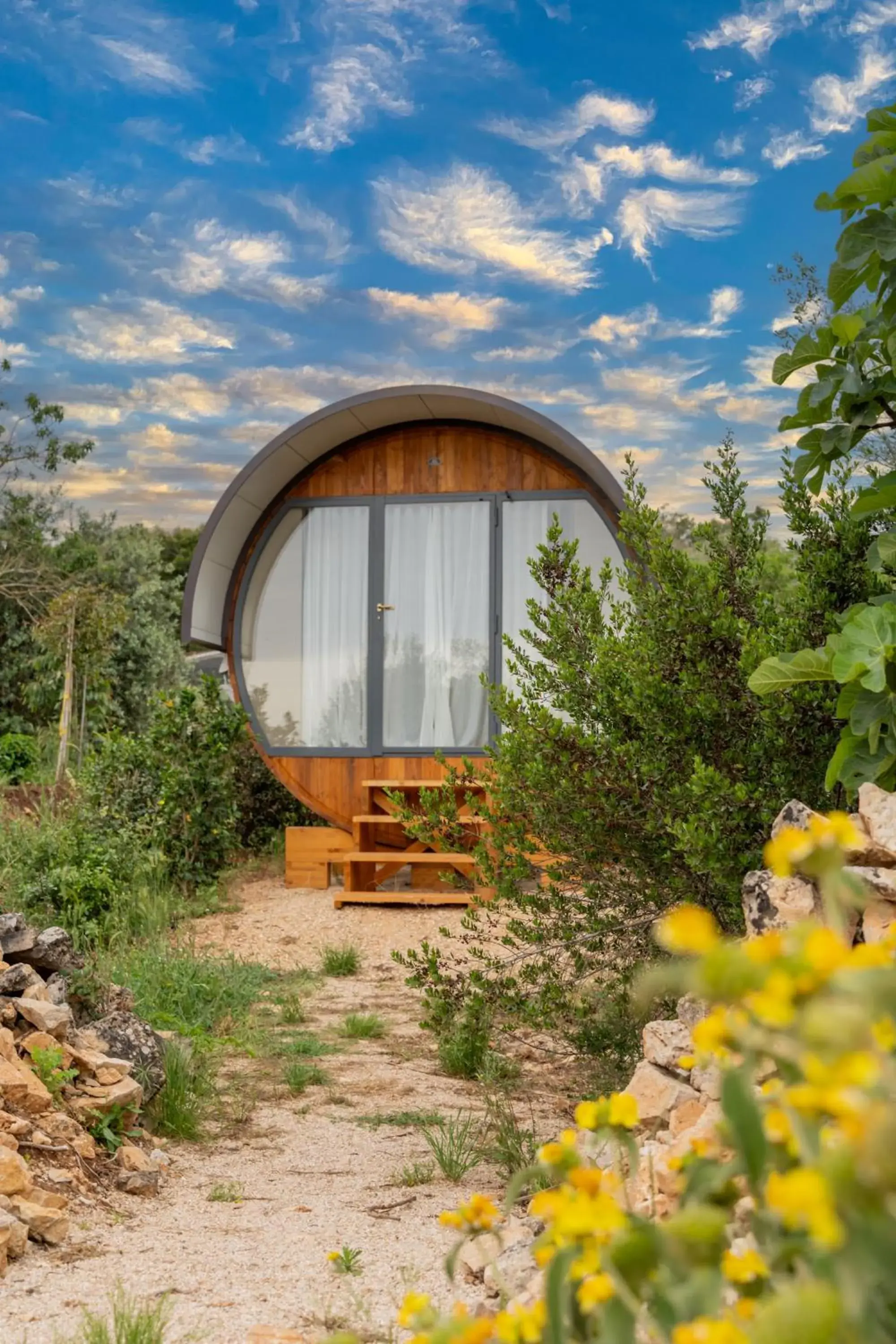 Wine Barrel Room with Vineyard View in Masseria Li Reni Wine Barrel Room with Vineyard View in Masseria Li Reni