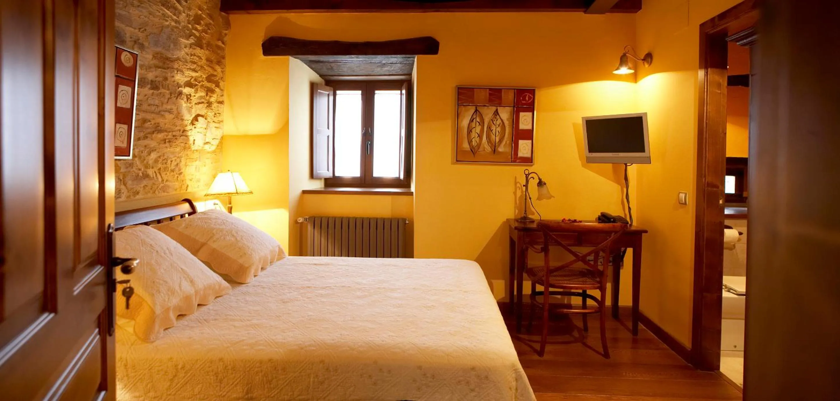 Bed in Hotel Rural Casona Trabadelo