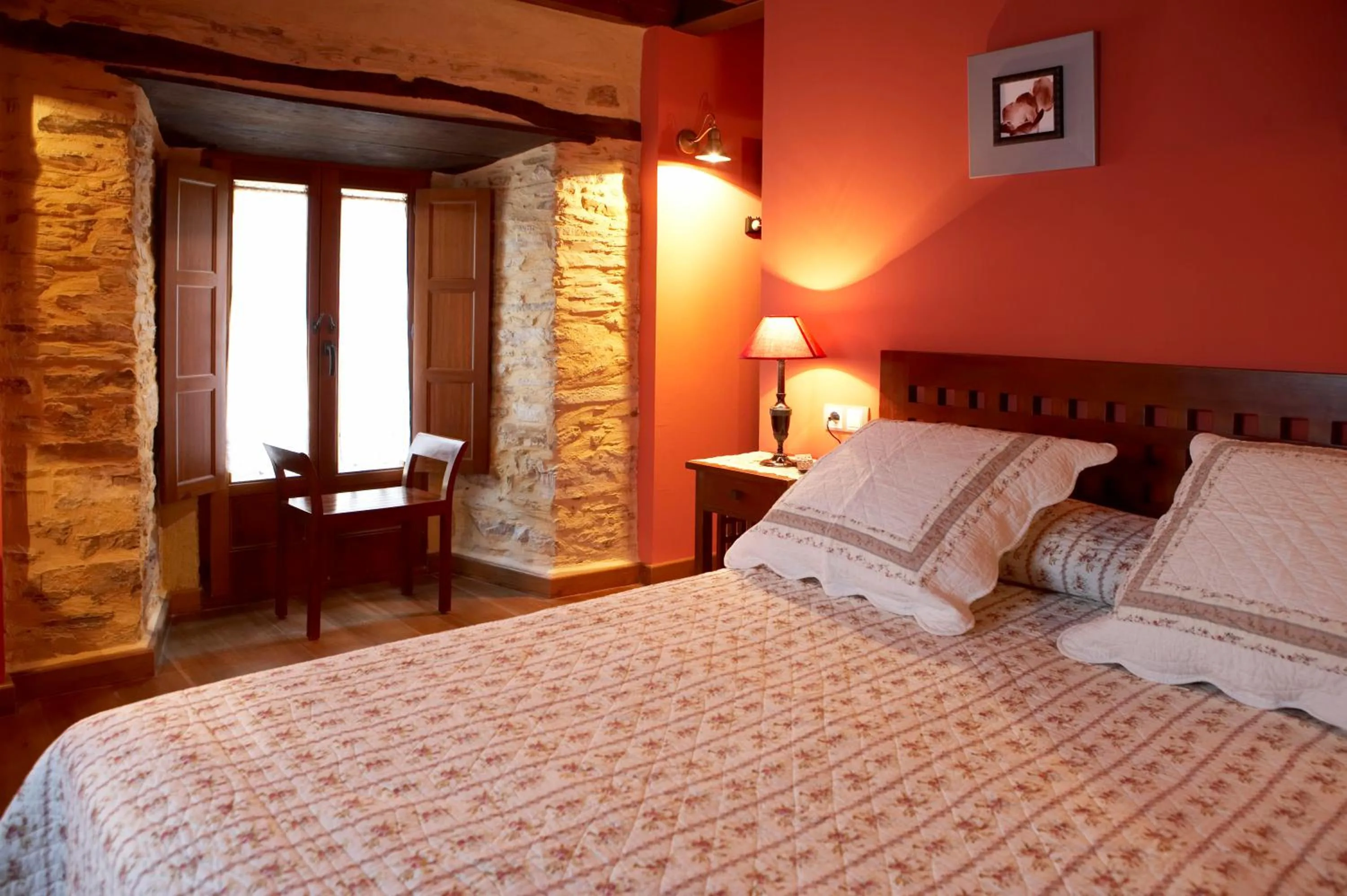 Bed in Hotel Rural Casona Trabadelo