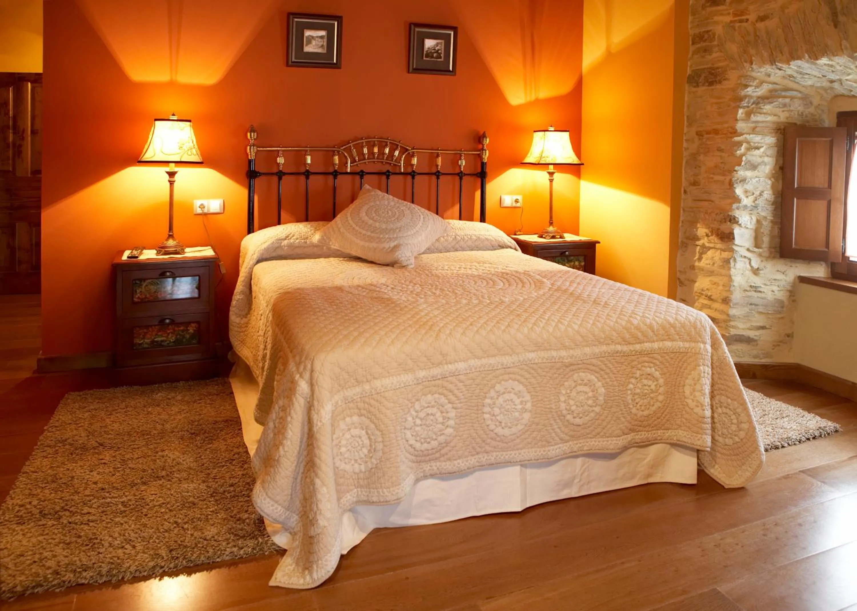 Bed in Hotel Rural Casona Trabadelo