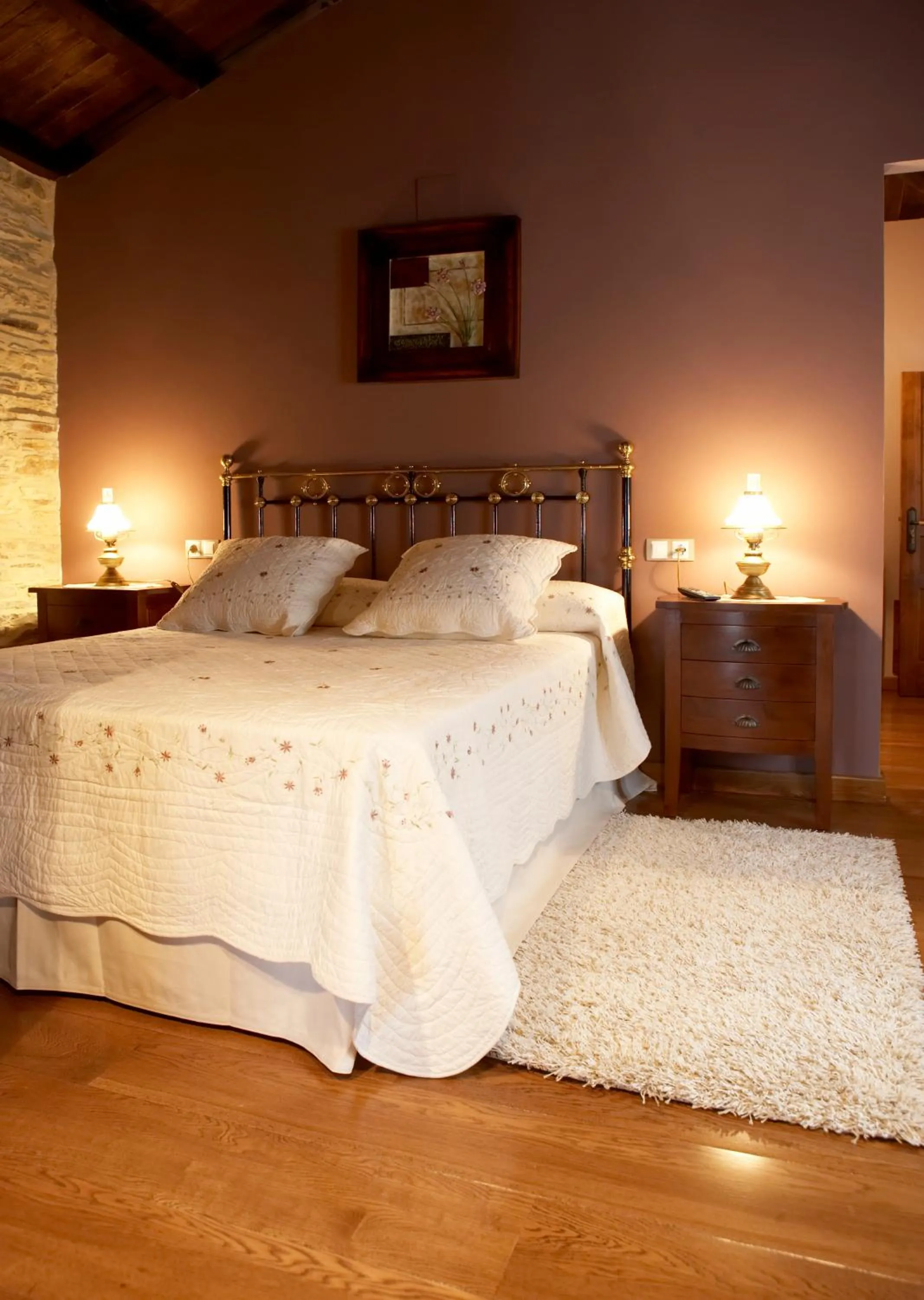 Bed in Hotel Rural Casona Trabadelo