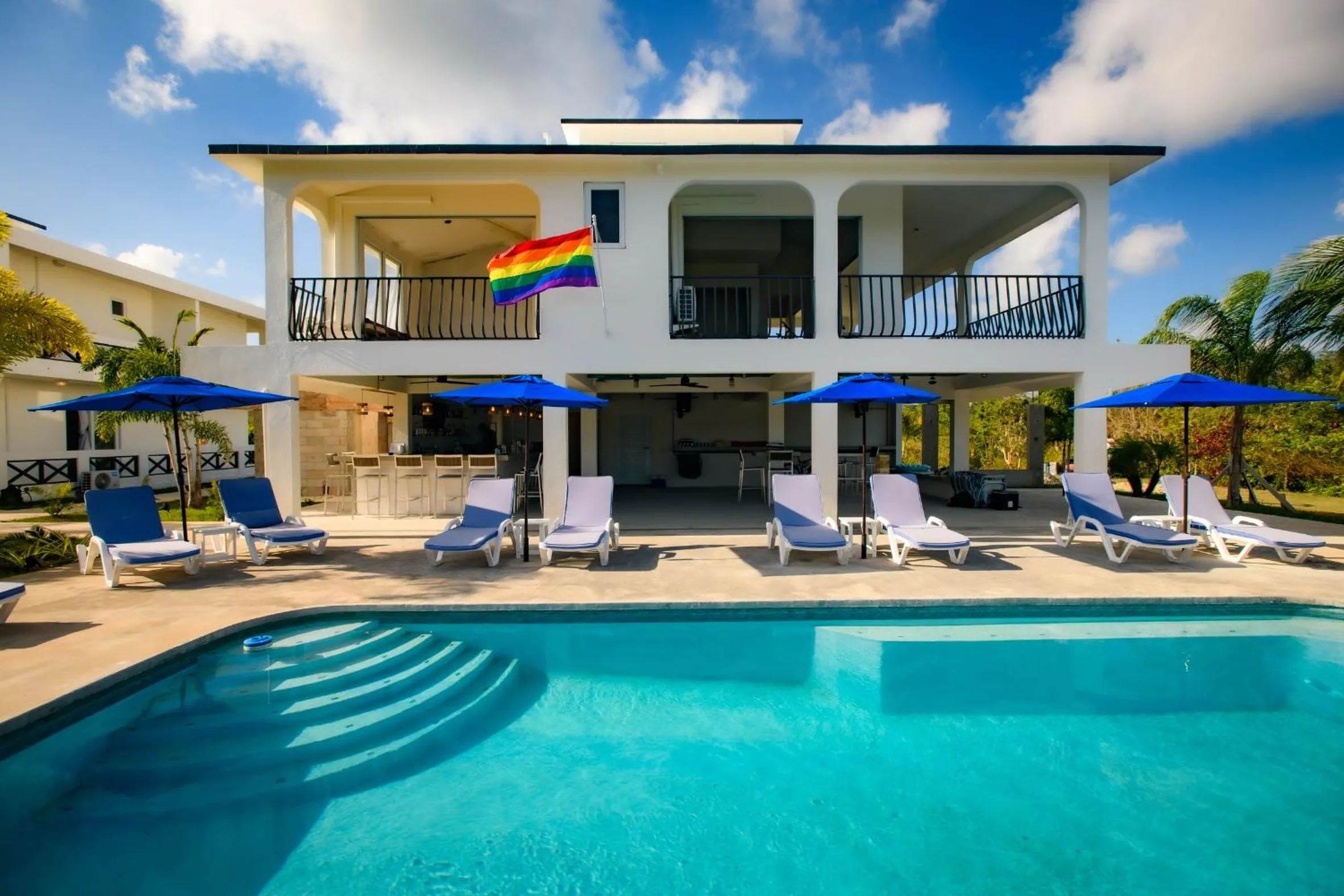Pool view in Club Vieques - Adults Only Resort - LGBT Friendly