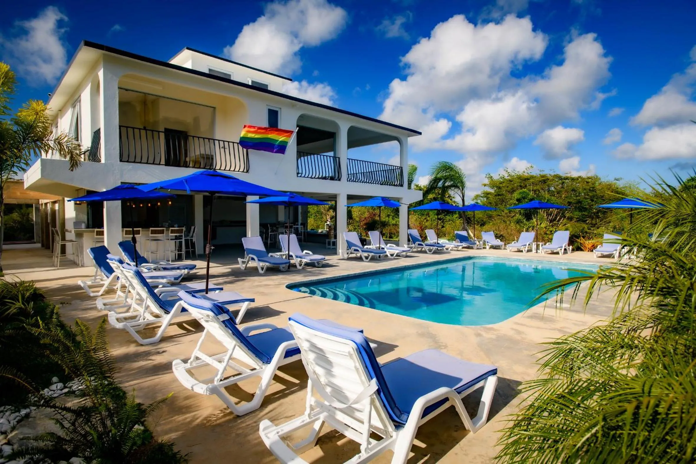 Pool view in Club Vieques - Adults Only Resort - LGBT Friendly